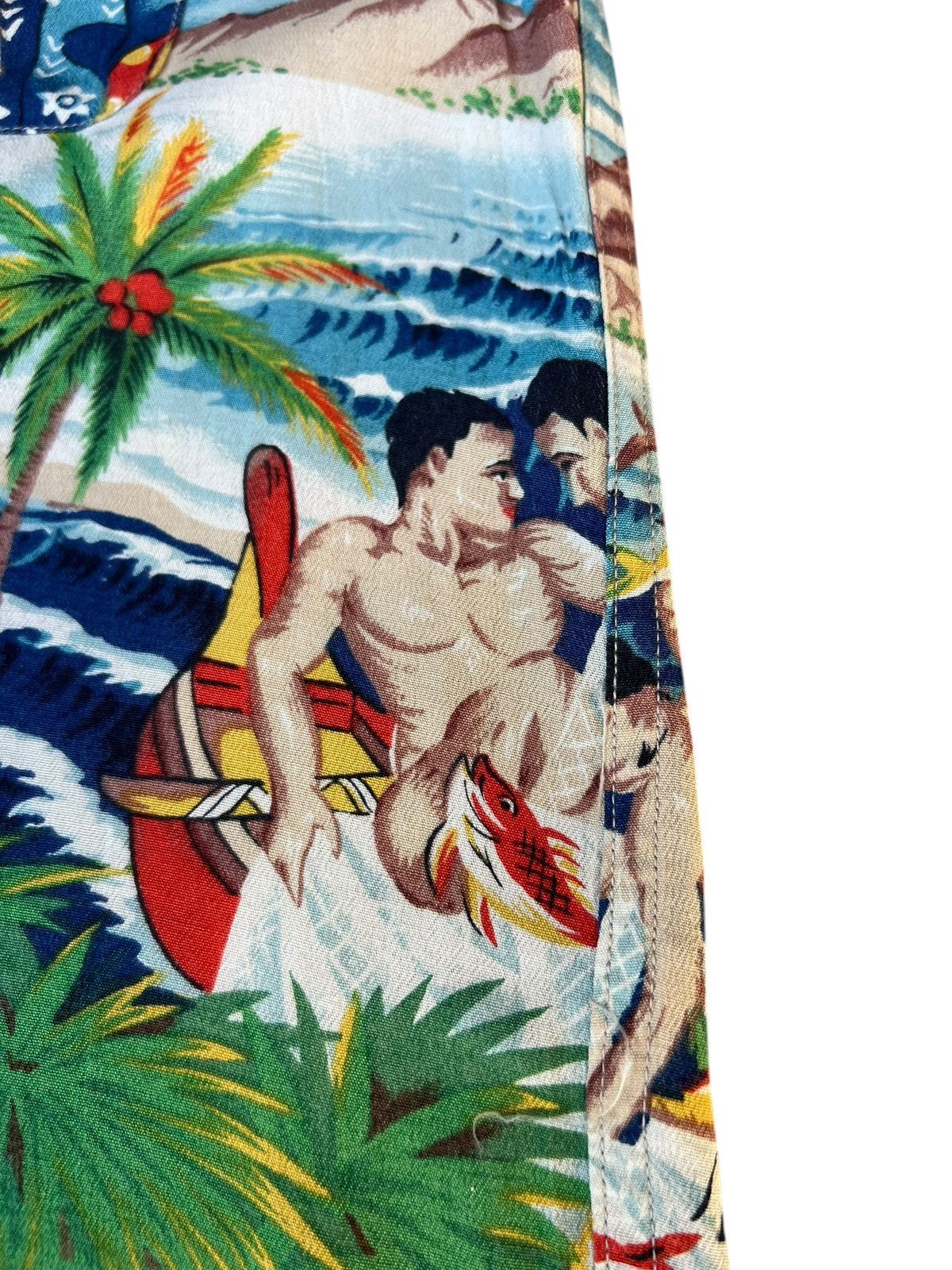 Sun Surf VTG Sun Surf Hula Girls Fisherman Crepe Rayon Hawaiian Shirt Size US M / EU 48-50 / 2 - 15 Thumbnail