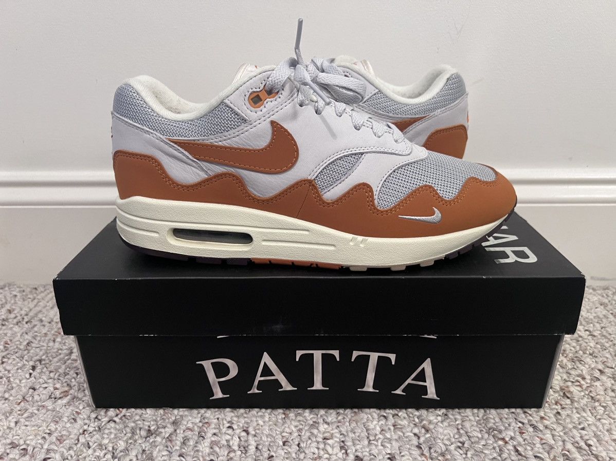image of Nike x Patta Air Max 1 Patta Waves Monarch Size 8.5 Shoes in Orange, Men's