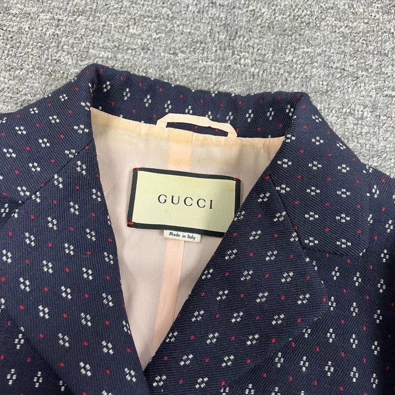 Gucci Gucci Floral Print Blazer with Lace Trim-2506 Size M / US 6-8 / IT 42-44 - 5 Thumbnail