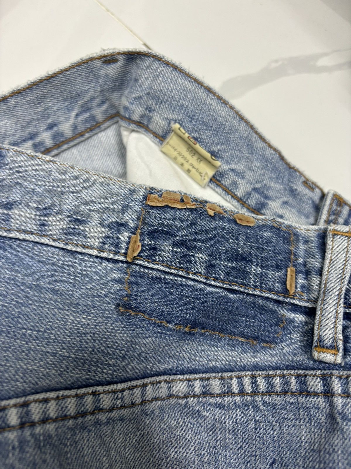 Levi's Vintage Levis 502 Big E Selvedge Redline Distressed Denim Size 26" / US 2 / IT 38 - 10 Thumbnail