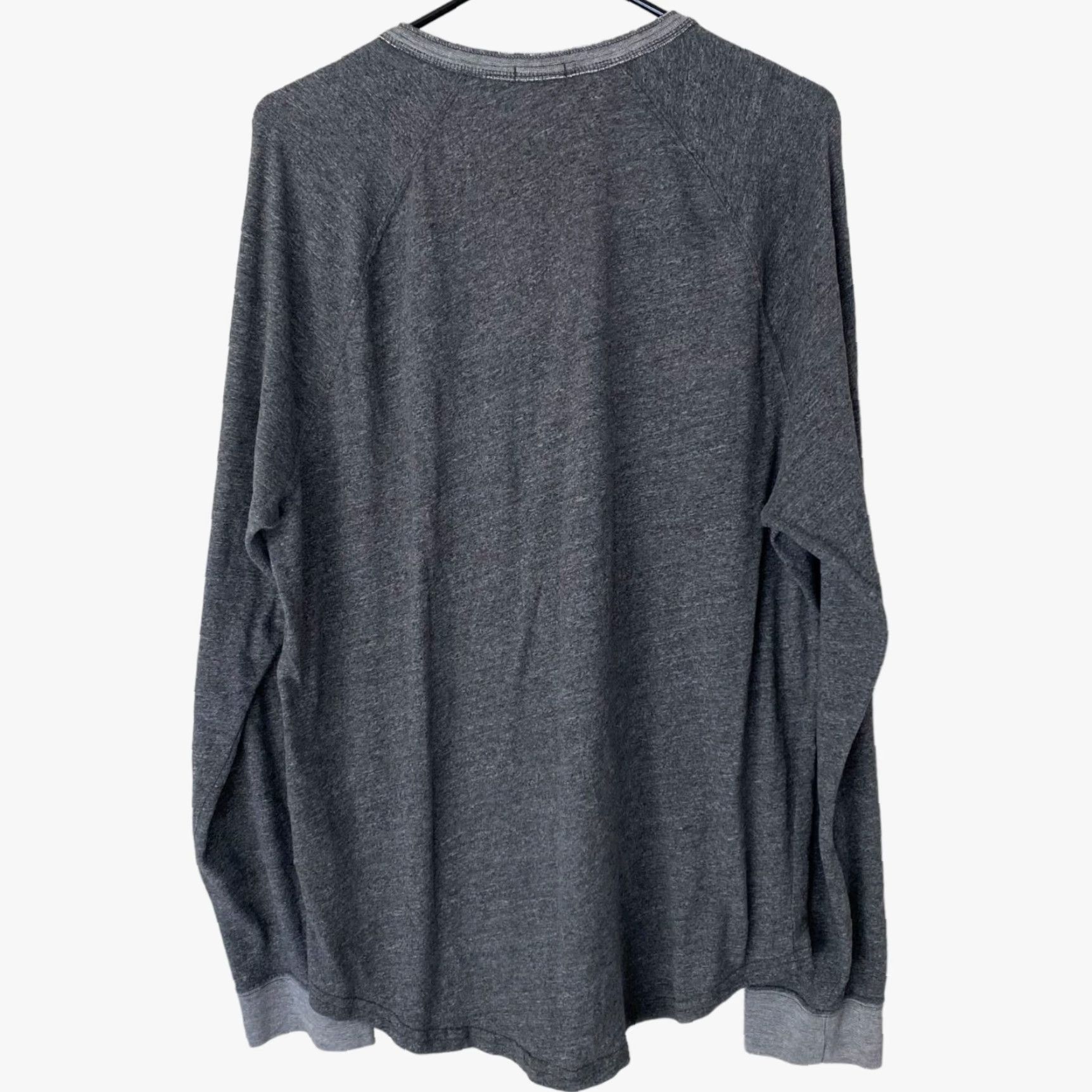 Abercrombie & Fitch Abercrombie & Fitch Henley Shirt Gray Men Long-Sleeve XL Muscle Fit | Logo | Cotton Polyester Size US XL / EU 56 / 4 - 3 Thumbnail