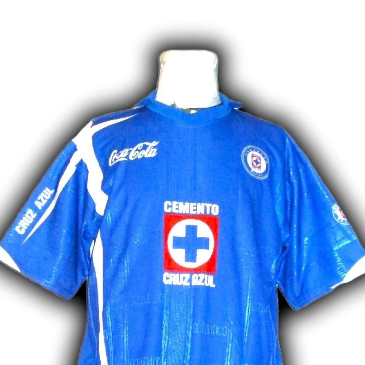 Coca Cola Cruz Azul 2000 2001 Home Shirt Jersey Size US L / EU 52-54 / 3 - 1 Thumbnail