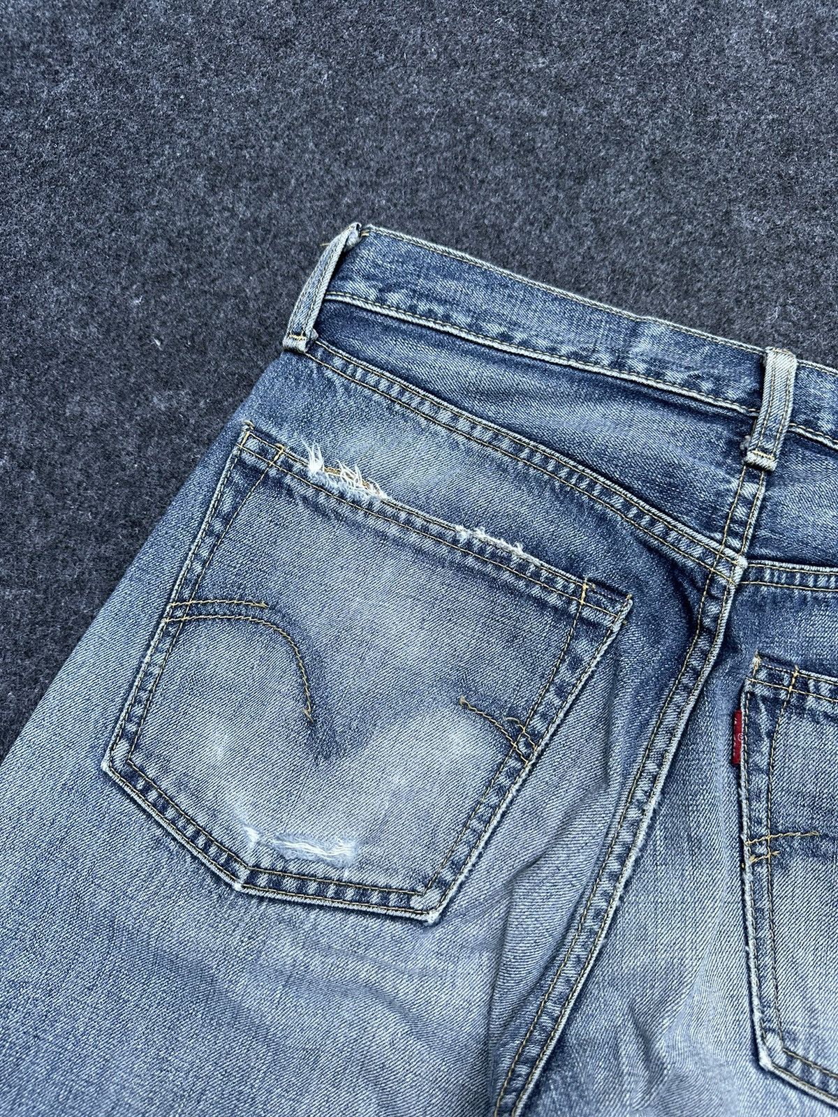 Levi's Vintage Levi’s 503 Japan Distressed Denim 30x30 D14 Size US 30 / EU 46 - 13 Thumbnail