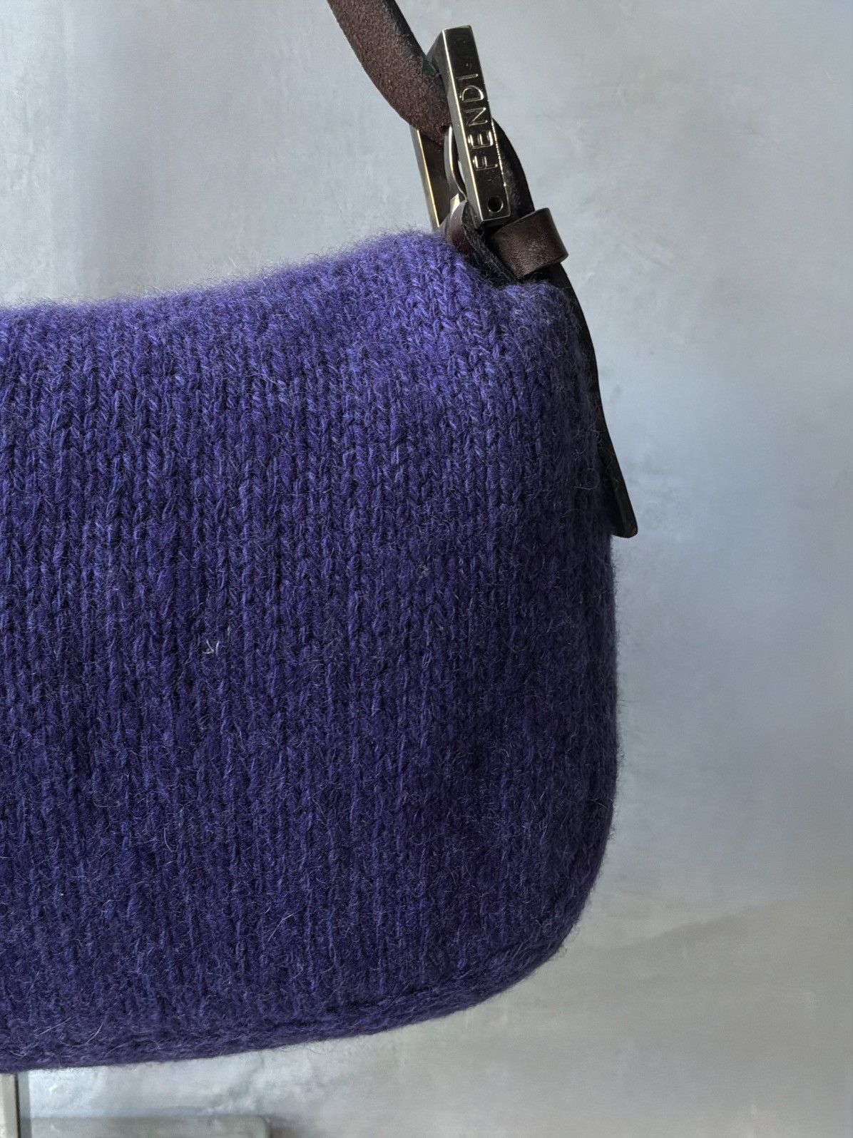 Fendi Fendi - Wool Knit - Wood - Purple Baguette Size ONE SIZE - 12 Thumbnail