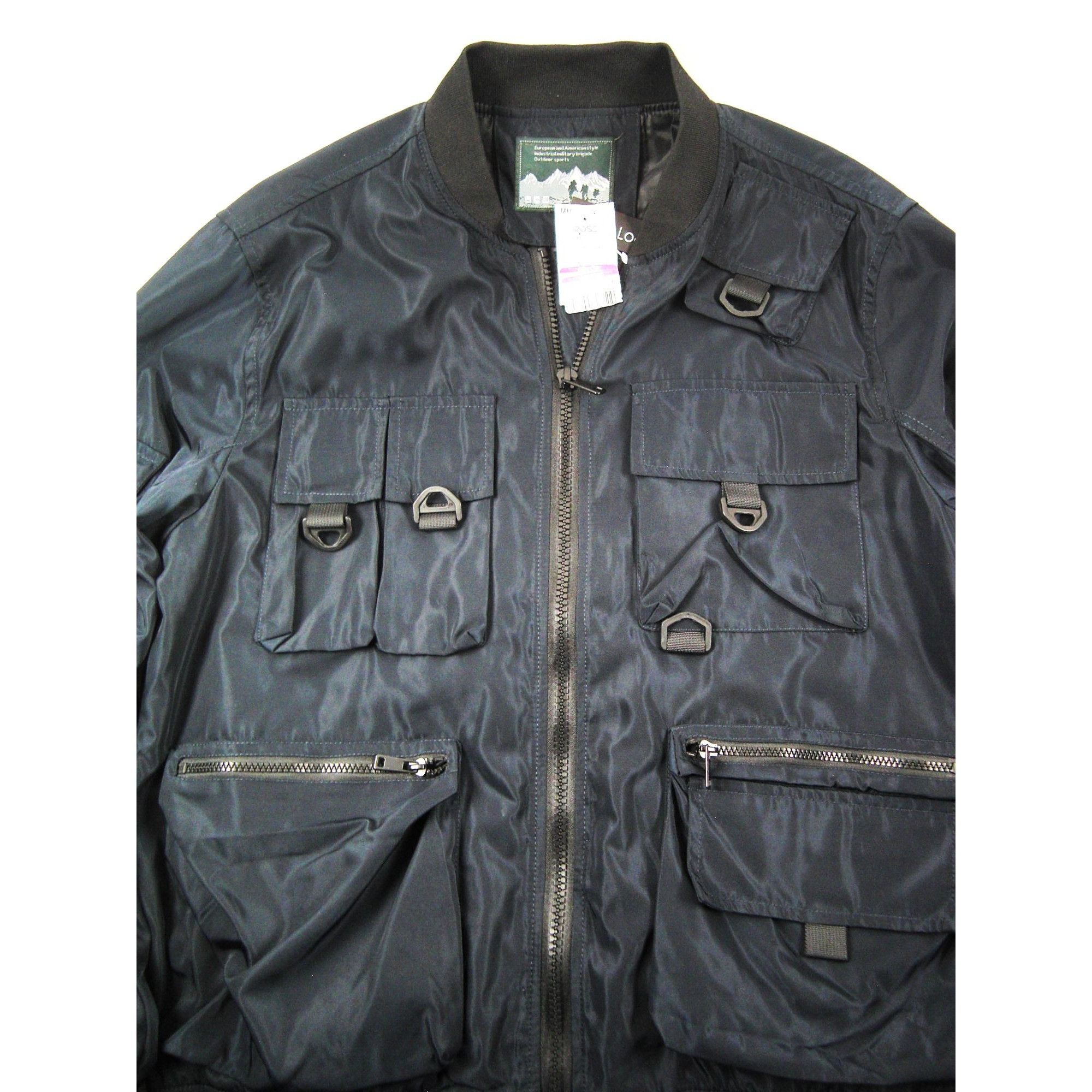 Other Mens Light Weight Bomber Jacket Full Zip Size L Coat Navy Bl Size US L / EU 52-54 / 3 - 6 Thumbnail