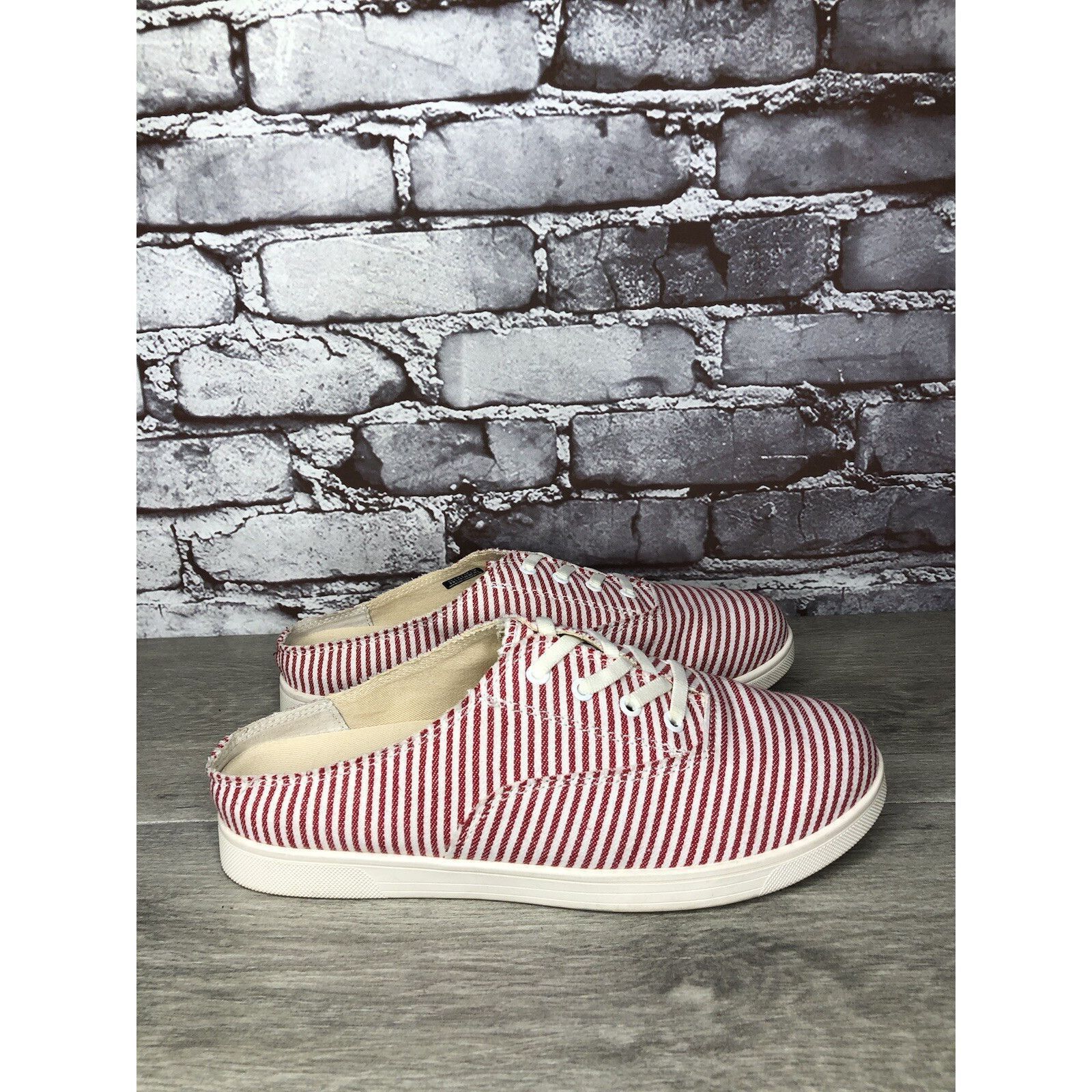 Other Spenco Orthotic Red Stripe Canvas Santa Rosa Mule Shoes Wome Size US 9 / IT 39 - 4 Thumbnail