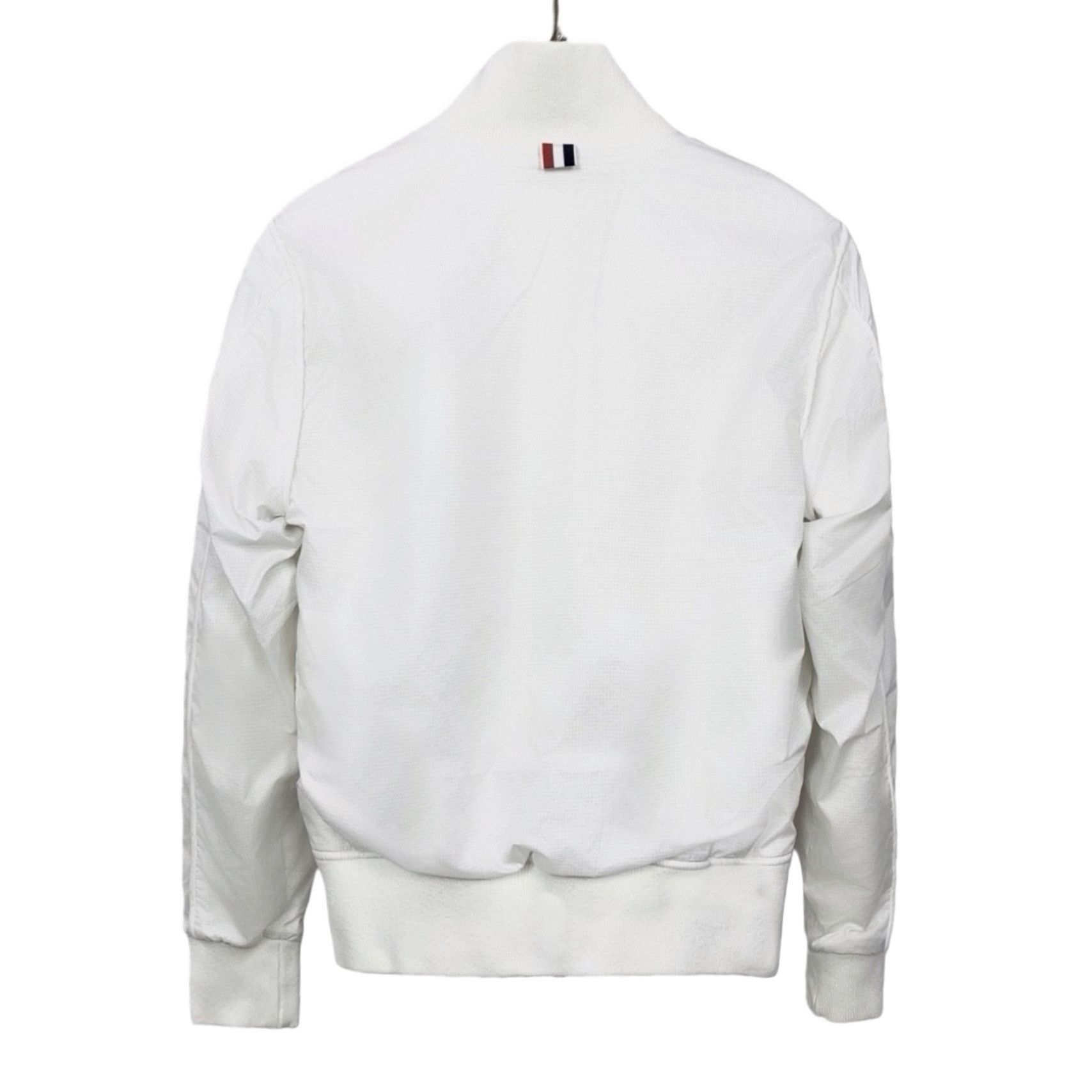 Thom Browne B级 AW0945 汤姆布朗 THOM BROWNE 白色彩条纹棉质立领拉链长袖卫衣夹克外套 0 XS码 95新 泛黄 Size US XS / EU 42 / 0 - 7 Thumbnail