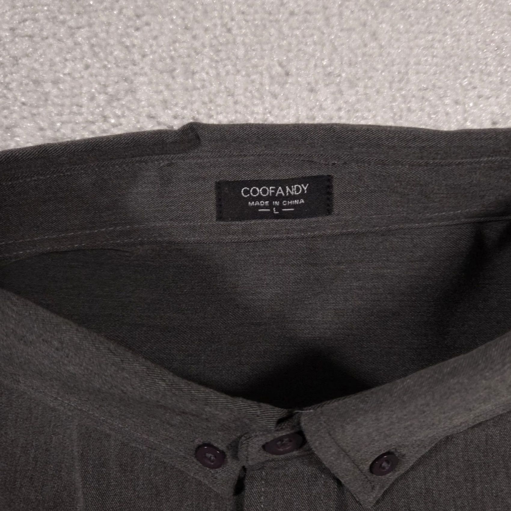 Vintage Coofandy Shirt Mens Large Gray Button Down Long Sleeve Stretch Casual Dress Size US L / EU 52-54 / 3 - 5 Thumbnail