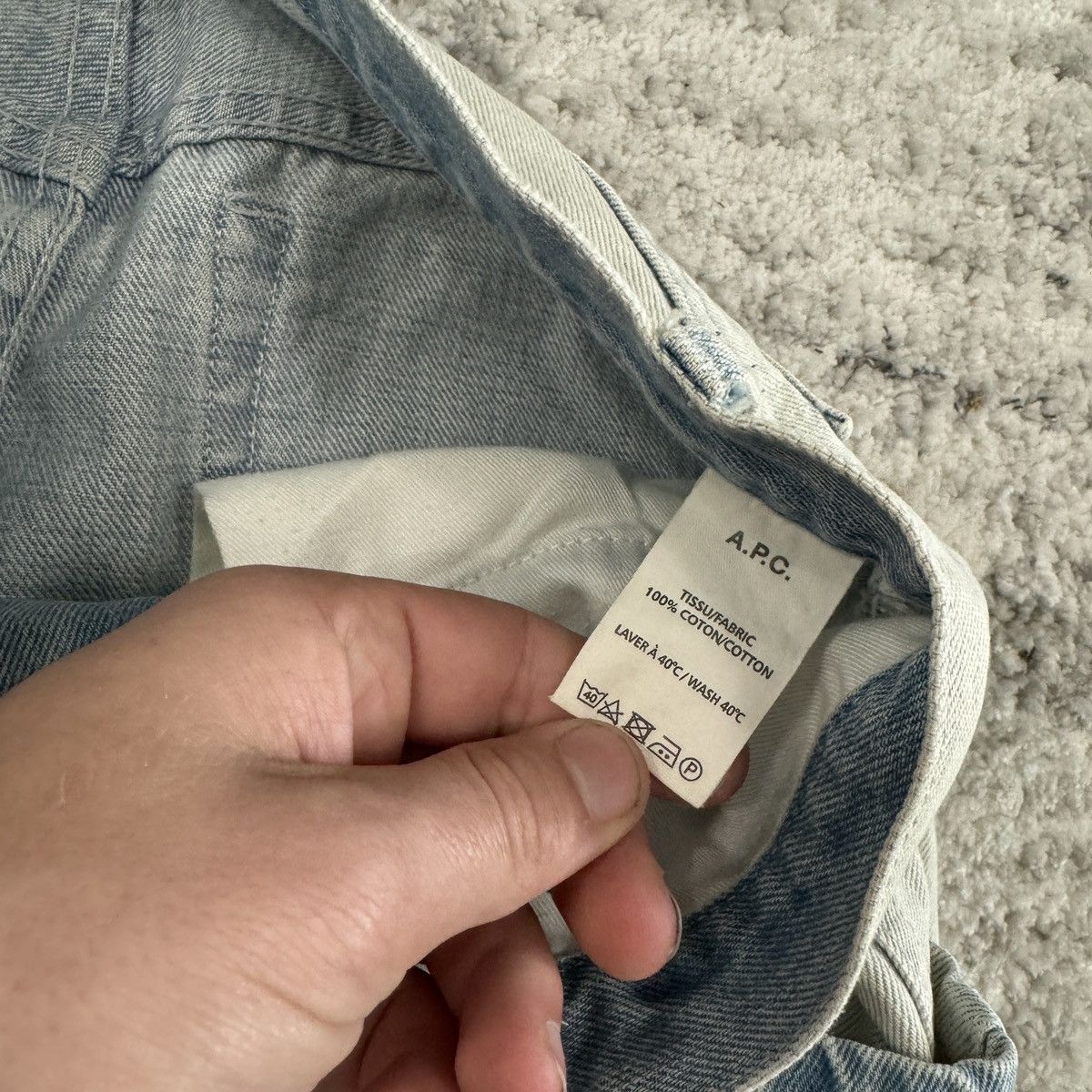 A.P.C. × Designer Rare A.P.C Raw waxed selvedge jeans Size US 31 - 6 Thumbnail