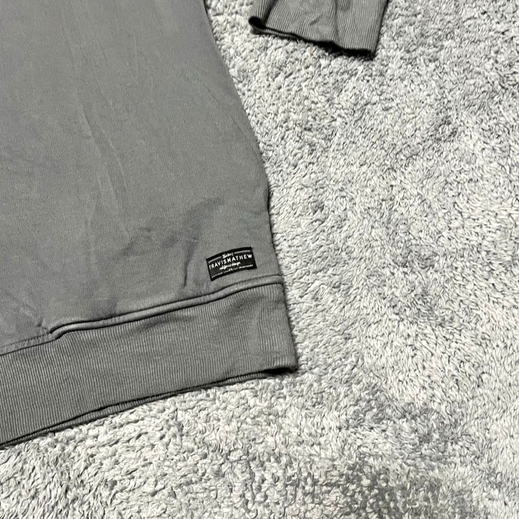 TravisMathew Travis Mathew Shirt XL Gray Performance Golf Quarter Zip Long Sleeve Mens Size US XL / EU 56 / 4 - 2 Thumbnail