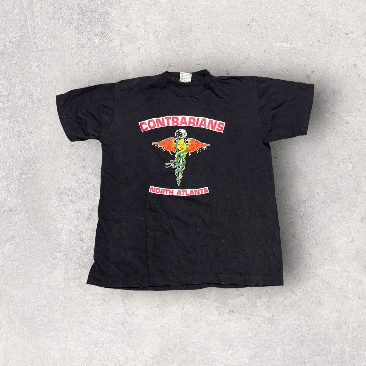 Vintage Vintage Contrarians Motorcycle Club tee Size US L / EU 52-54 / 3 - 1 Thumbnail