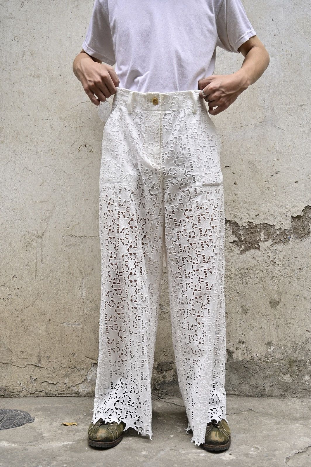 Sacai Sacai resort 2016 star lace wide leg pant Size 28" / US 6 / IT 42 - 2 Thumbnail