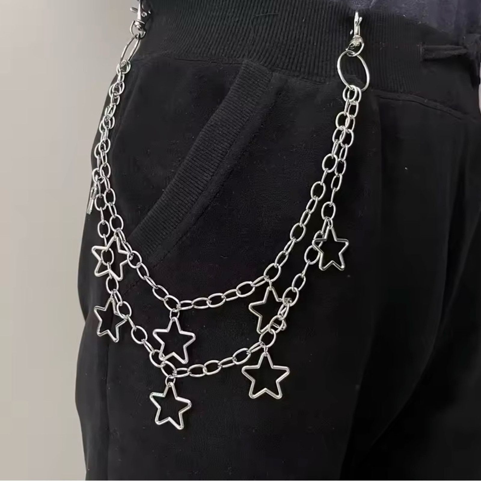 Other Vintage Jeans Pants Star Chan Chain Belt decor Size ONE SIZE - 1 Thumbnail