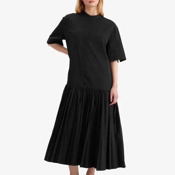 Jil Sander o1loc1c0426 T-Shirt Dress in Black Size XL / US 12-14 / IT 48-50 - 2 Thumbnail