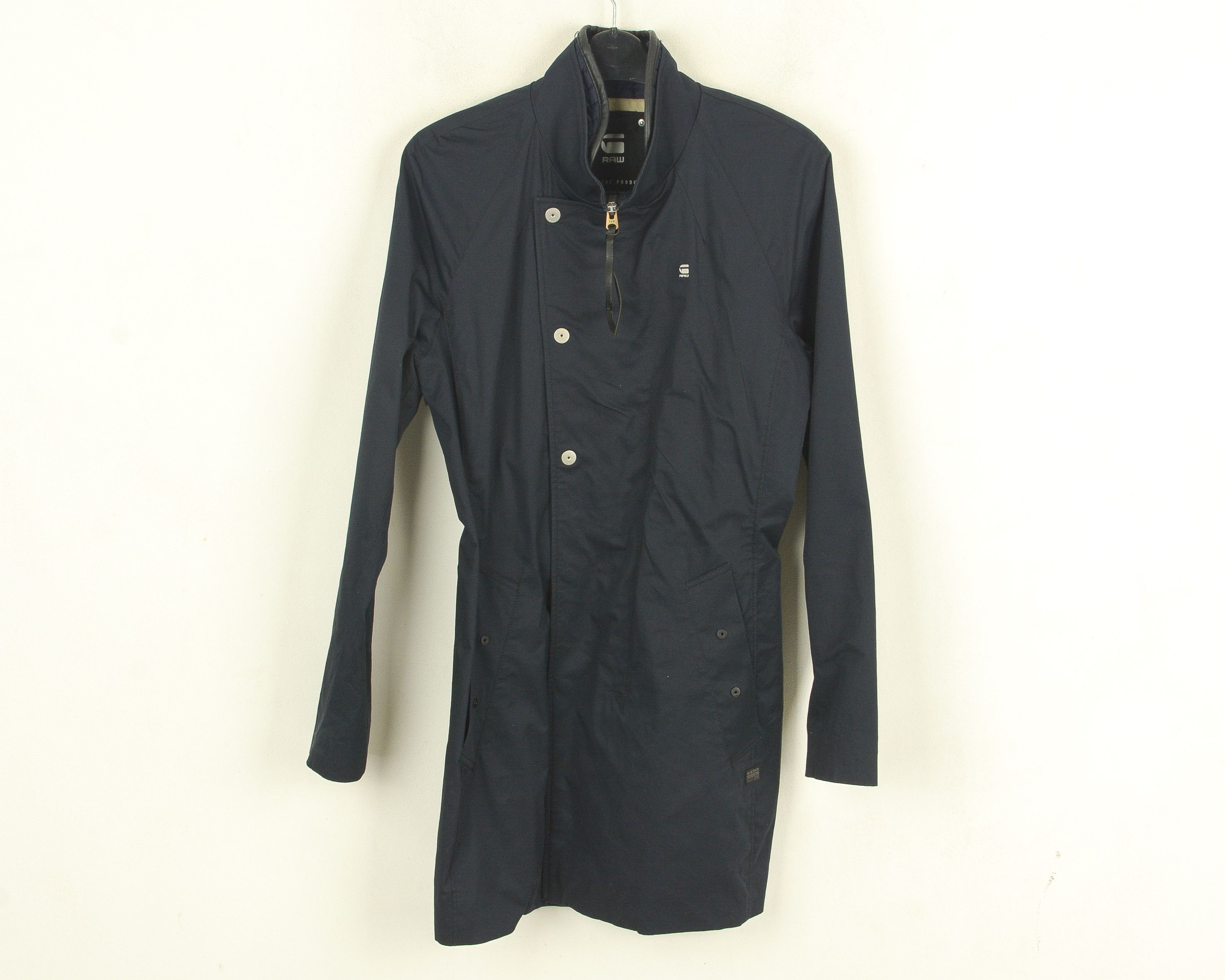 G-Star Minor Slim Trench XS Women's Rain Coat Navy Mac Jacket Long Size XS / US 0-2 / IT 36-38 - 1 Thumbnail