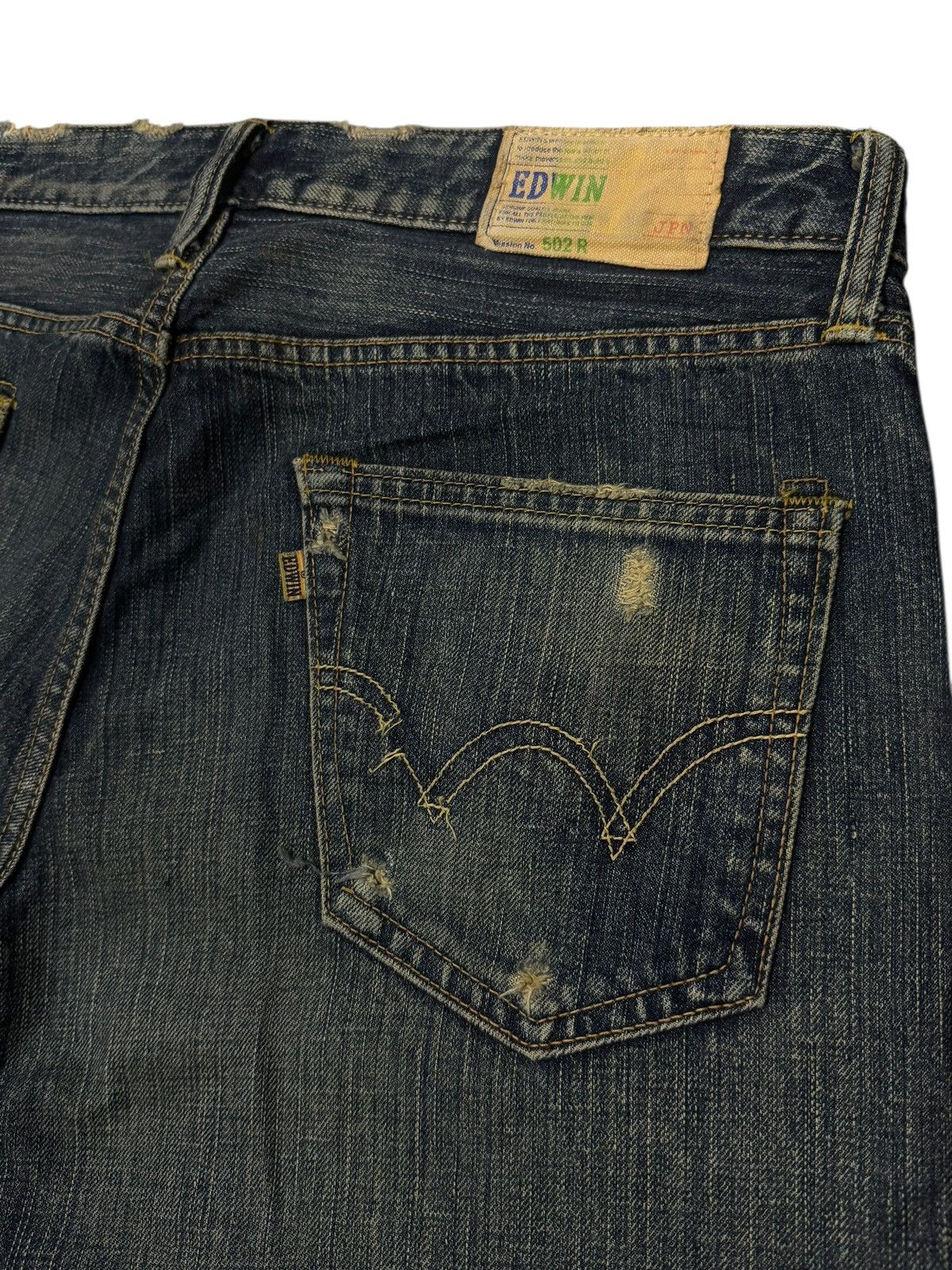 Edwin Vintage 00s EDWIN 502R Japanese Denim Jeans | Vintage Fade Size US 34 / EU 50 - 8 Thumbnail