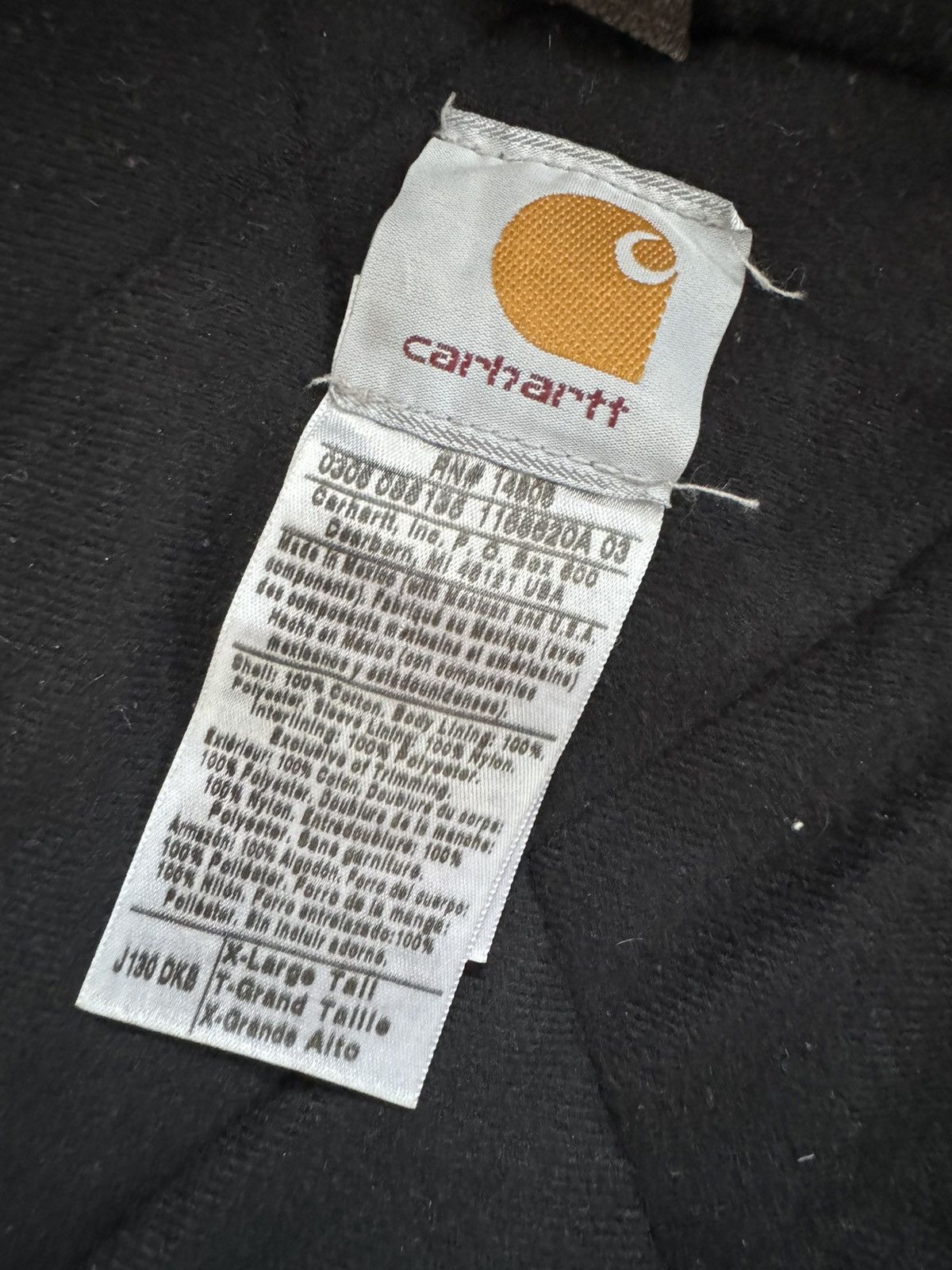 Carhartt Carhartt J130 Dark brown quilted flannel jacket coat Size US XL / EU 56 / 4 - 5 Thumbnail