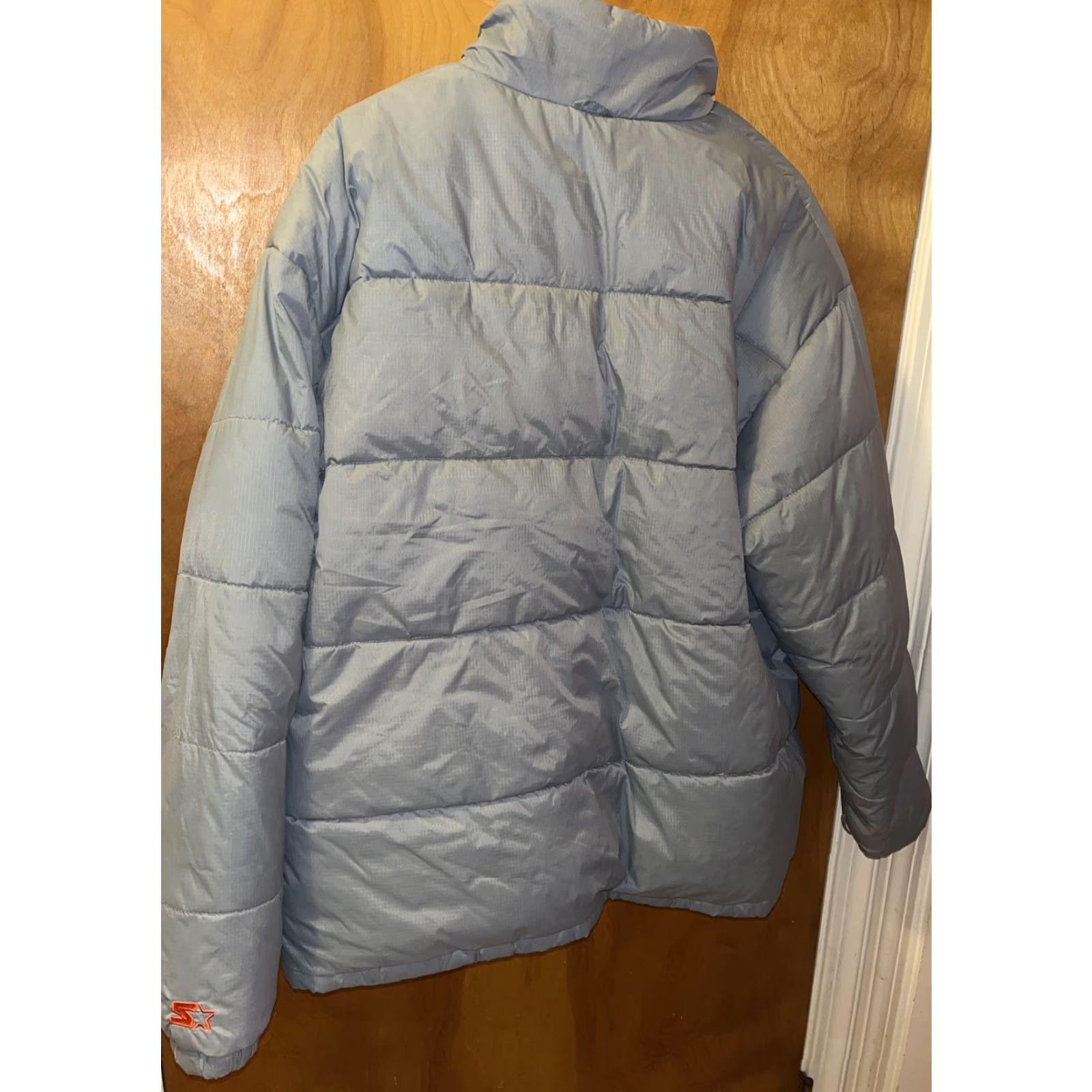 Starter Starter Mens Large 42 44 Gray Orange Pockets Zip Up Down Feather Puffer Jacket Size US L / EU 52-54 / 3 - 5 Thumbnail