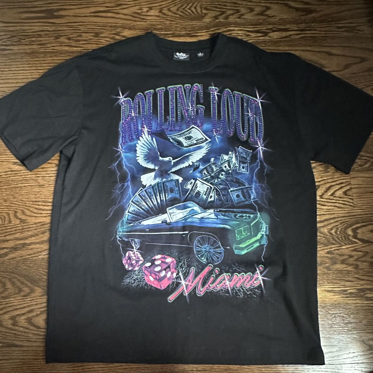Rolling Loud Rolling Loud Miami 2023 Rhinestone T-Shirt Size US L / EU 52-54 / 3 - 1 Thumbnail