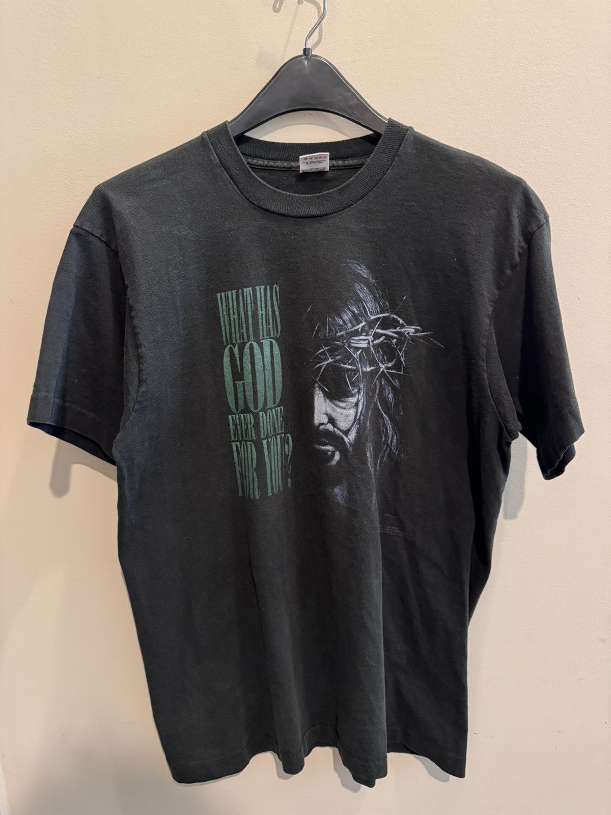 Vintage Vintage 90s jesus tee shirt rare god tee large Size US L / EU 52-54 / 3 - 1 Thumbnail