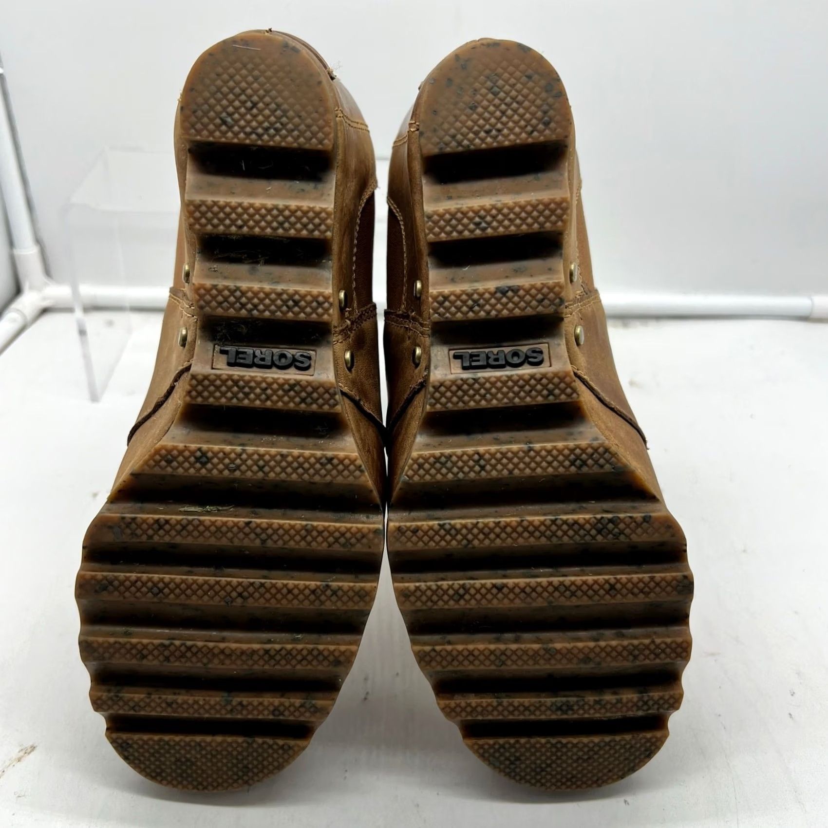 SOREL VINTAGE? (no) Sorel Boots Womens 6.5 Brown Leather Wedge Ankle Bootie Women's Bootie Brown Leather Wedge 6.5 Sorel Boots Womens Ankle Bootie Size US 7 / IT 37 - 7 Thumbnail