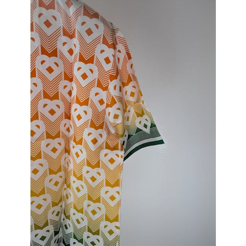 Casablanca o1rshd1 Gradient Heart Monogram Short-Sleeve Shirt in Multi Size US L / EU 52-54 / 3 - 14 Thumbnail