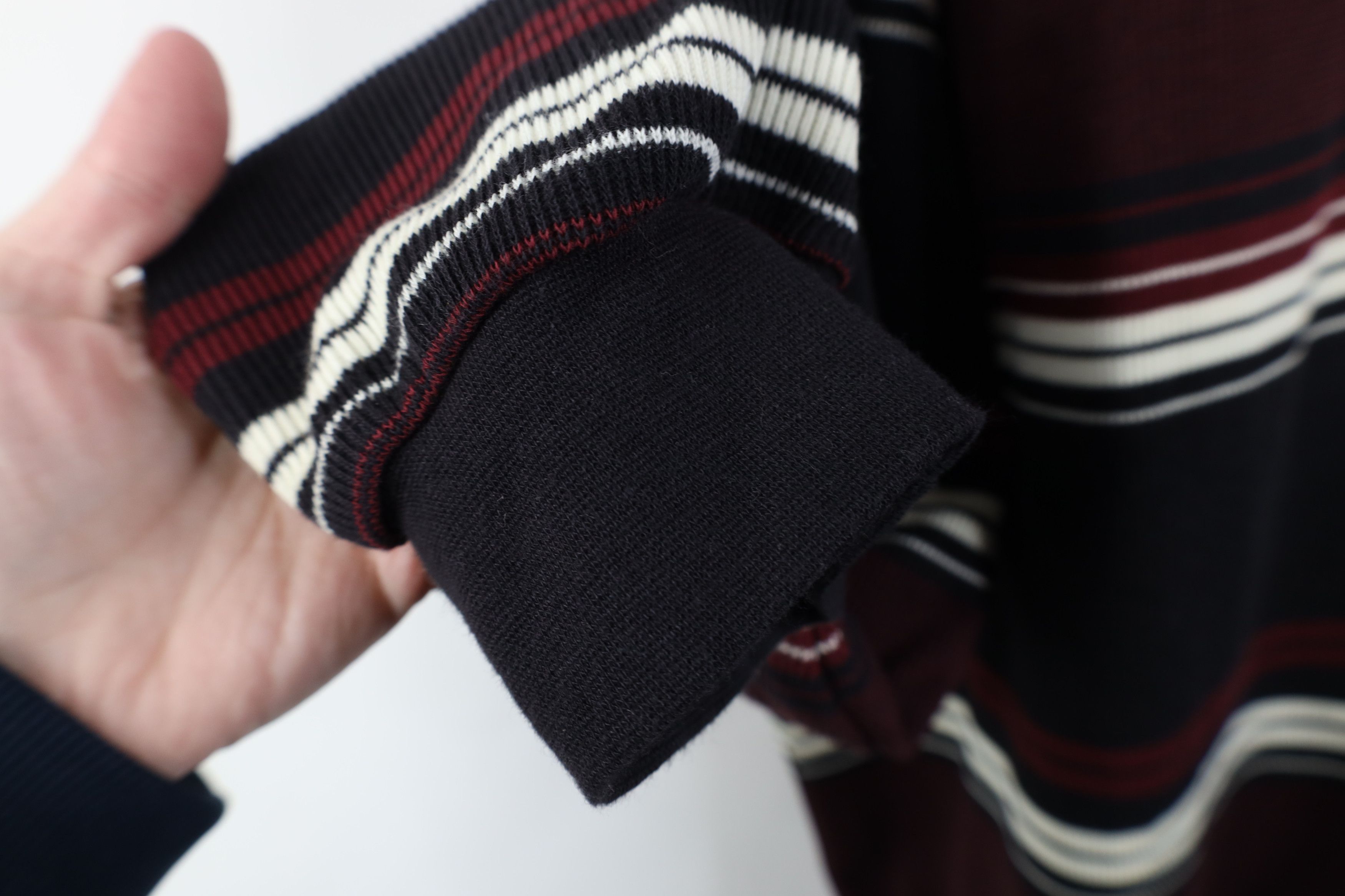 Vintage Vintage 90s Streetwear Ribbed Knit Long Sleeve Pullover Polo Size US XL / EU 56 / 4 - 8 Thumbnail