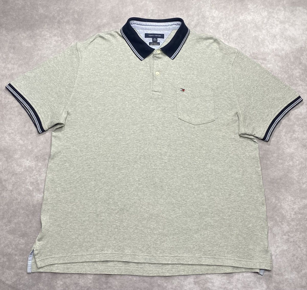 Tommy Hilfiger Vintage Tommy Hilfiger Heather Gray Wicking Polo Shirt Size US XL / EU 56 / 4 - 1 Thumbnail