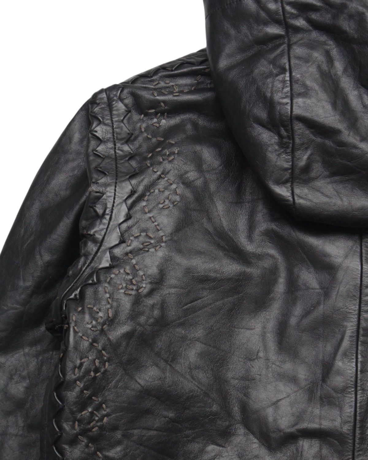 Alberta Ferretti 1990S PHILOSOPHY DI ALBERTA FERRETTI LEATHER HOODED COAT Size US L / EU 52-54 / 3 - 5 Thumbnail