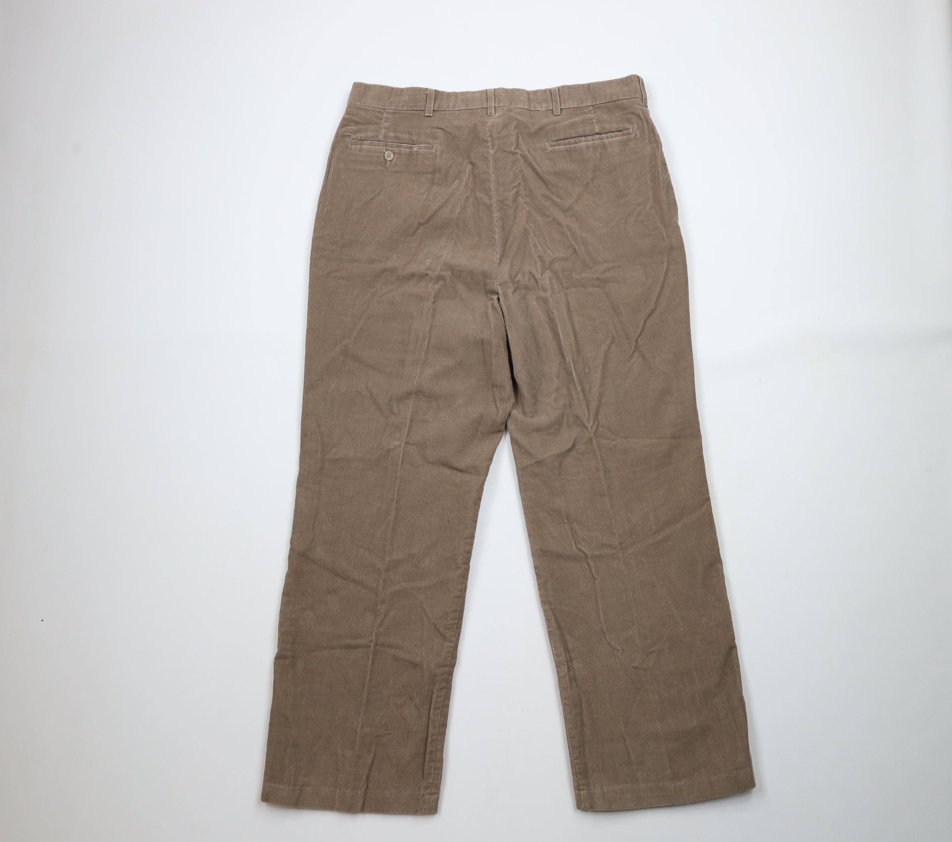 Vintage Vintage 90s Streetwear Wide Leg Corduroy Chino Pants Beige Size US 36 / EU 52 - 9 Thumbnail