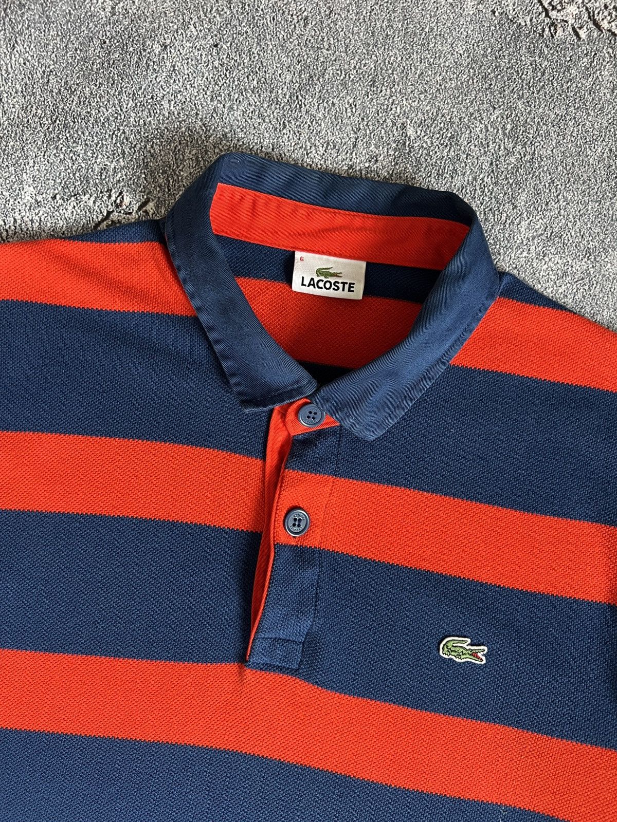 Lacoste Vintage lacoste rugby stripped long sleeve y2k Size US XL / EU 56 / 4 - 4 Thumbnail