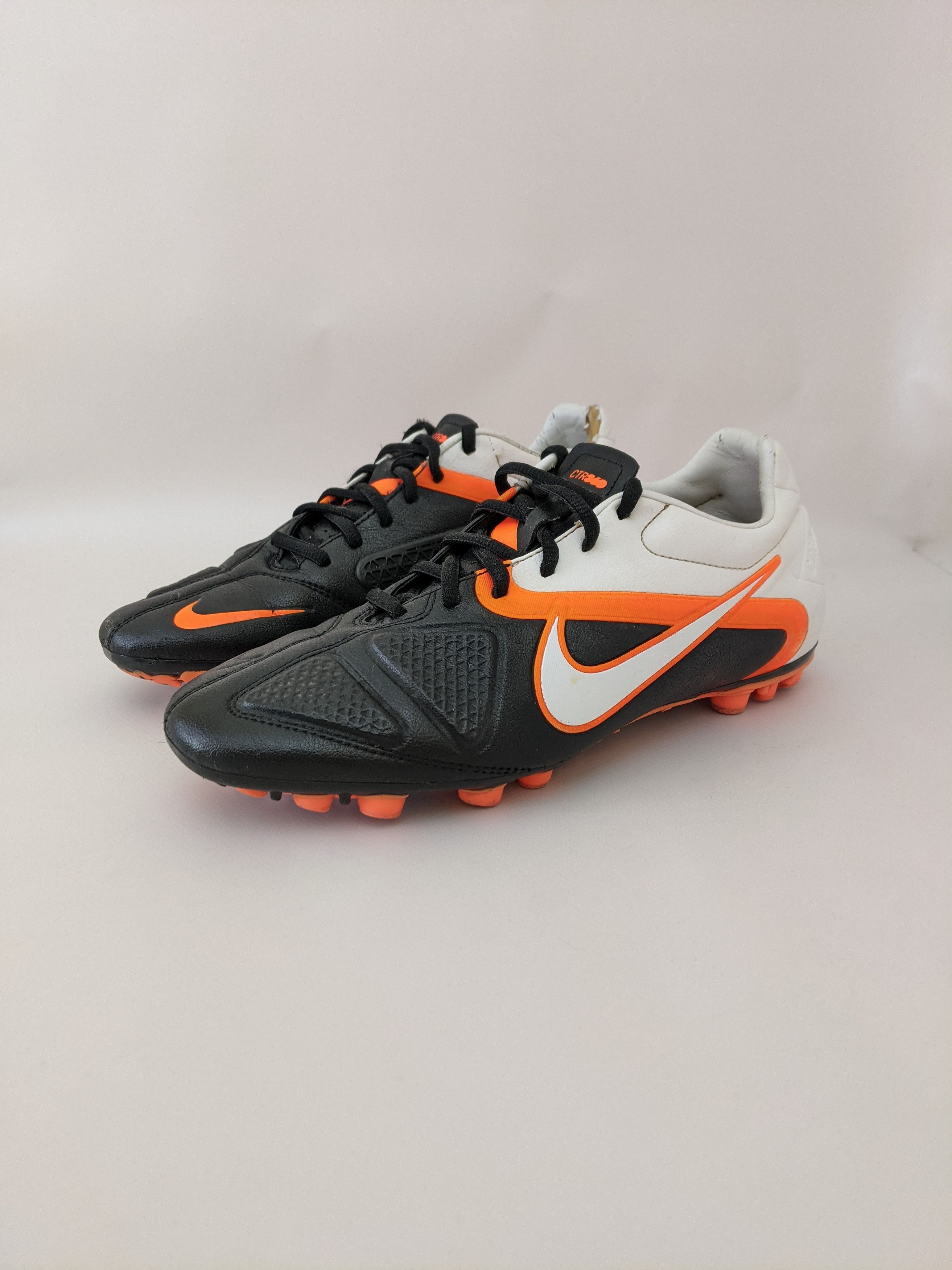 image of Nike Ctr360 Ii 2 Ag Us 7 Soccer Football Cleats Boots in Black/White/Orange, Men's