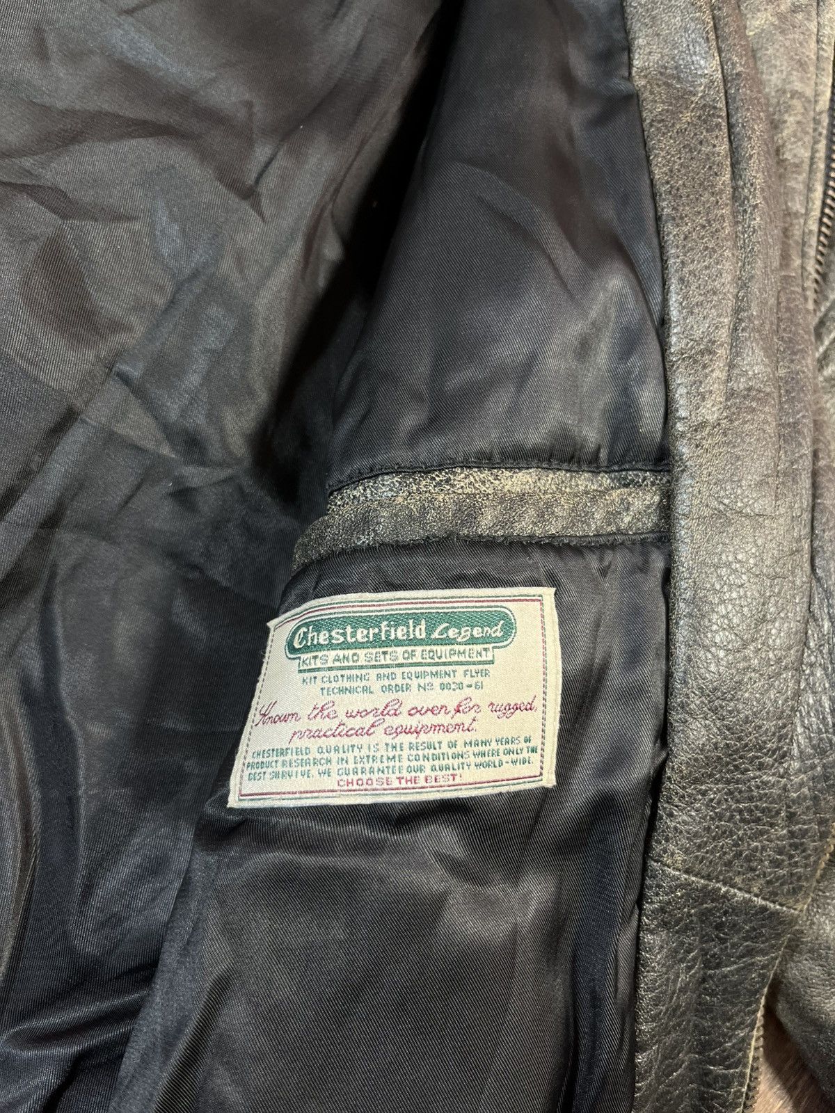 Leather Vintage Chesterfield Leather Jacket she is alone Size US L / EU 52-54 / 3 - 15 Thumbnail