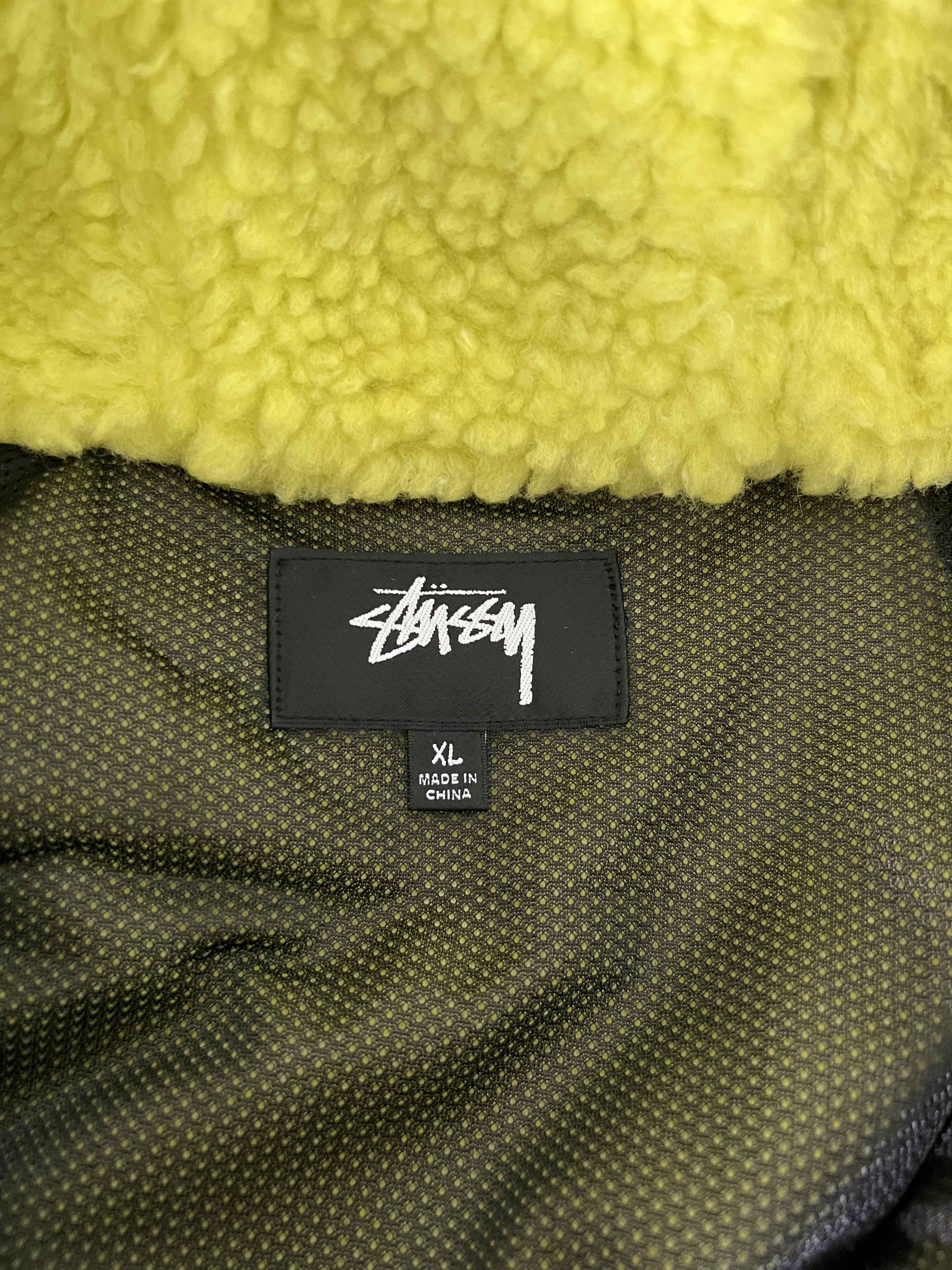 Stussy Stussy Sherpa Paneled Hooded Jacket in Lime Size US XL / EU 56 / 4 - 8 Thumbnail