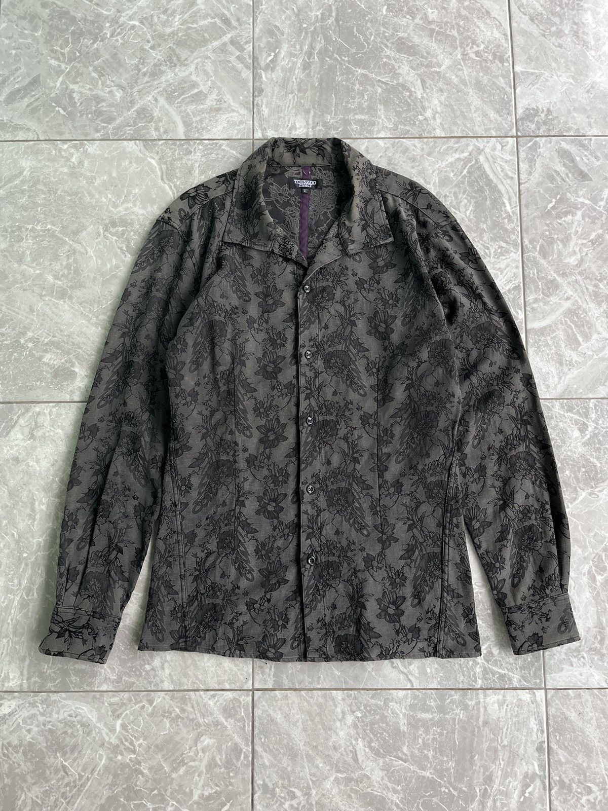 Tornado Mart Floral Embroidered Shirt