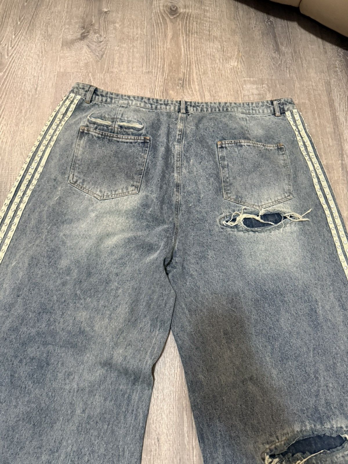 Vale Vale Blue Crystal Stripe Denim Size 40 Size US 40 / EU 56 - 7 Thumbnail