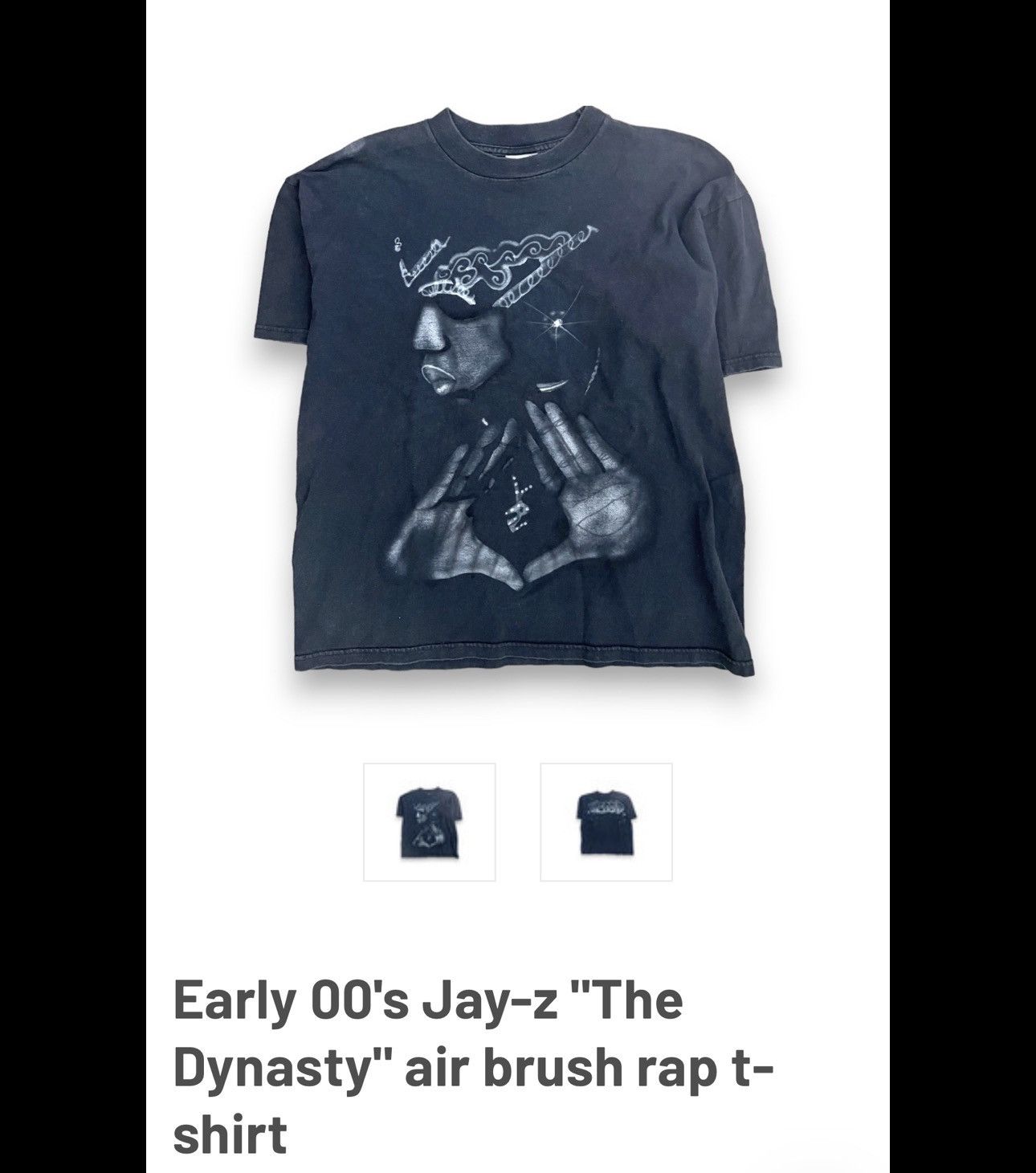 Jay-Z Vtg Jay Z The Dynasty : Roc La Familia Air Brush Rap Tshirt Size US XL / EU 56 / 4 - 10 Thumbnail
