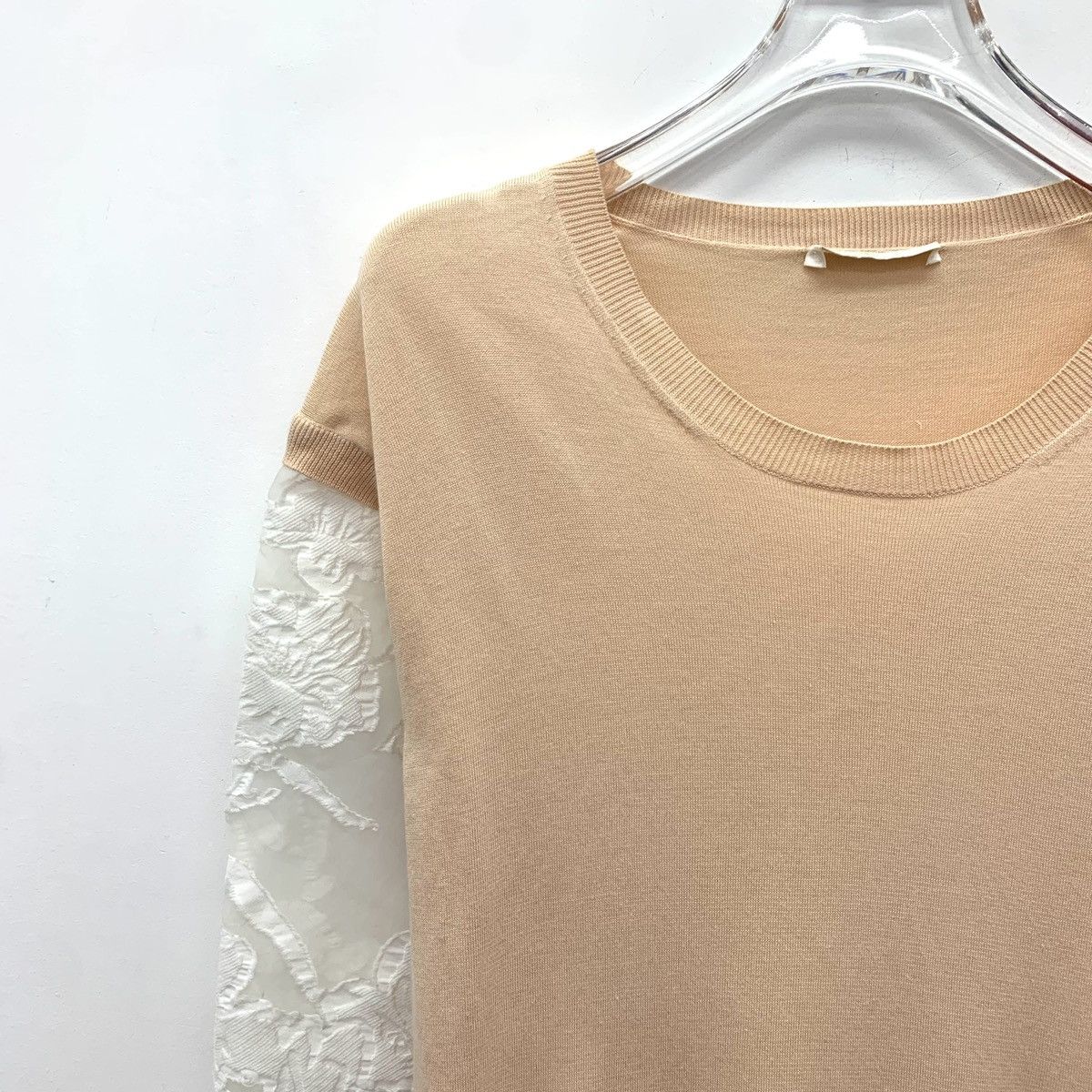 Chloe Chloe Spliced Long Sleeve Knit Sweater K26WX Size S / US 4 / IT 40 - 3 Thumbnail