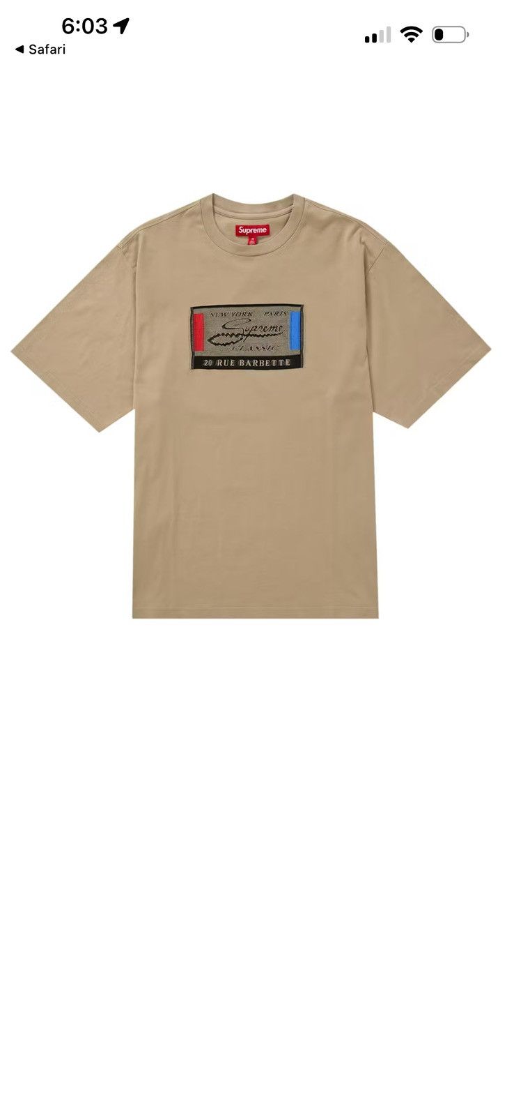 Supreme Supreme Intarsia Label Short Sleeve Tee Size US M / EU 48-50 / 2 - 7 Thumbnail