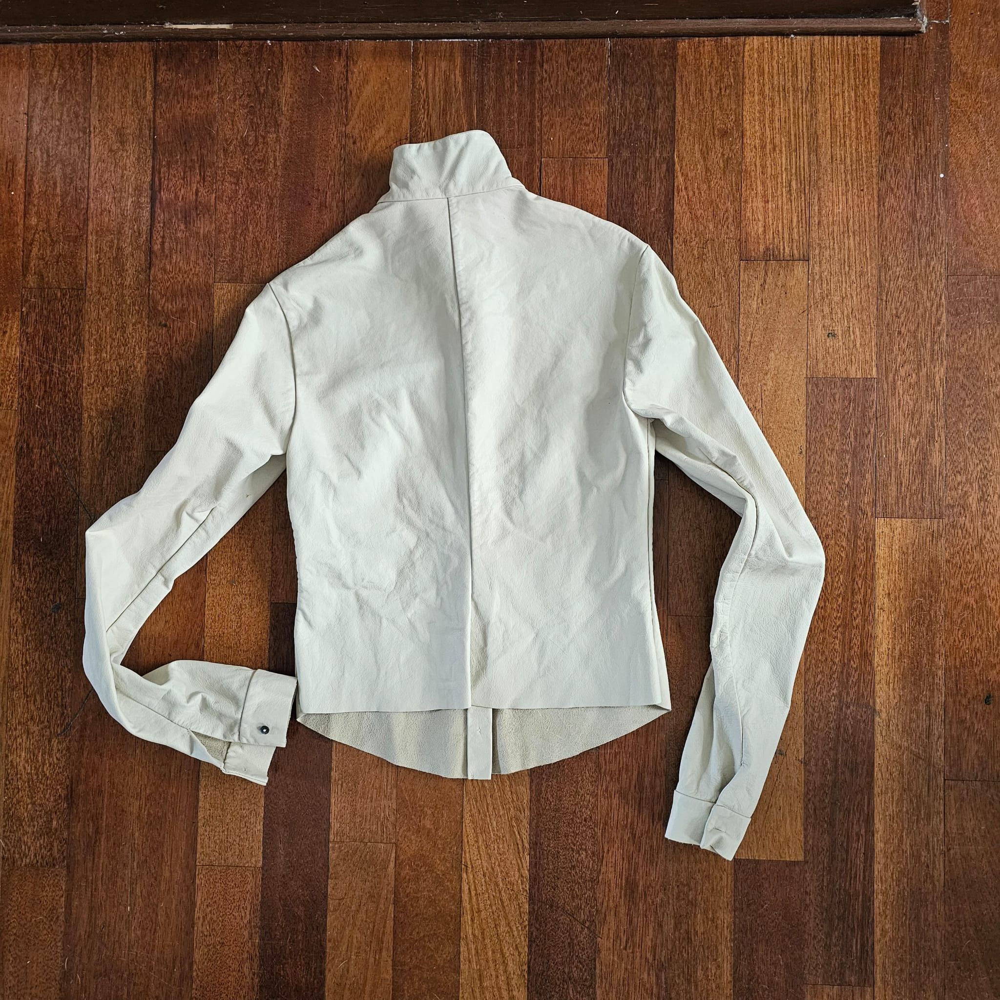 Ma+ Maurizio Amadei Leather Shirt – Milk Tone Size US XS / EU 42 / 0 - 2 Thumbnail