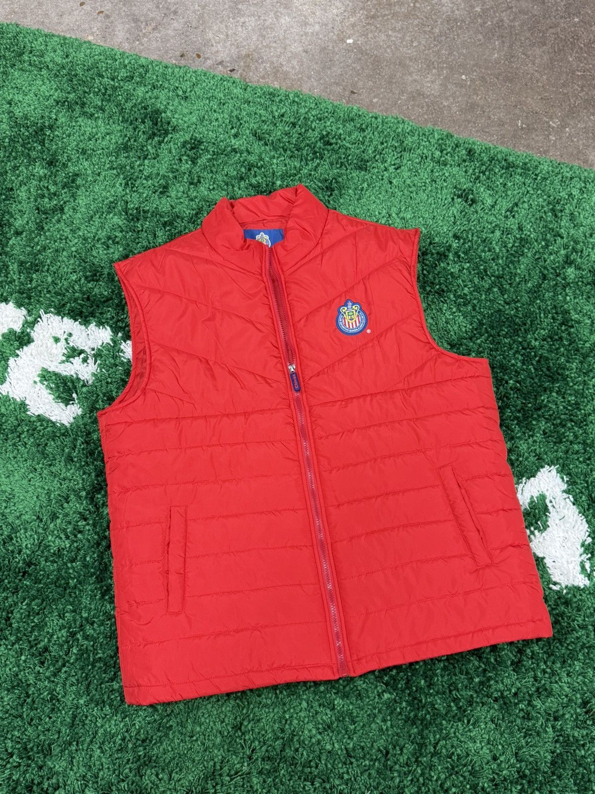 Vintage Chivas Guadalajara Football Puffy Puff Nutspe Soccer Vest Size US XXL / EU 58 / 5 - 1 Thumbnail