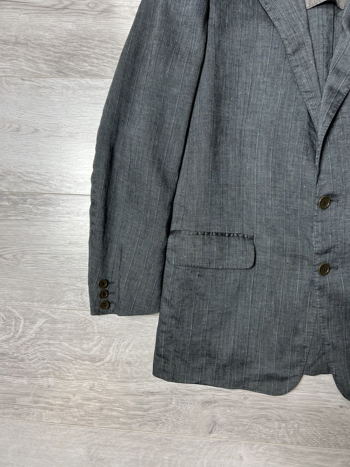 Corneliani Vintage Corneliani Linen Striped Blazer Jacket 2 Button Sz50 Size 40R - 4 Thumbnail