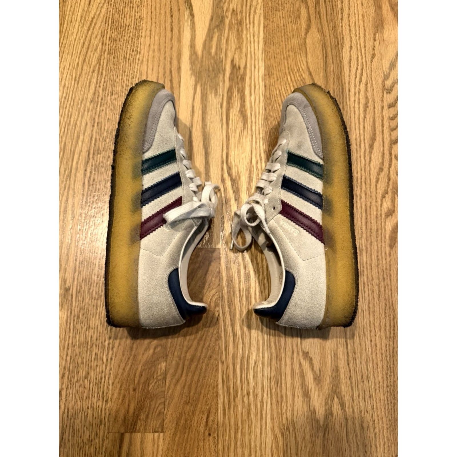Adidas Kith Ronnie Fieg Clarks Adidas 8th Street Samba Kithmas Men’s Size US 7 Shoes, Ivory, adidas Samba, Suede, Low Top, Vintage: No, Black? Size US 7 / EU 40 - 4 Thumbnail