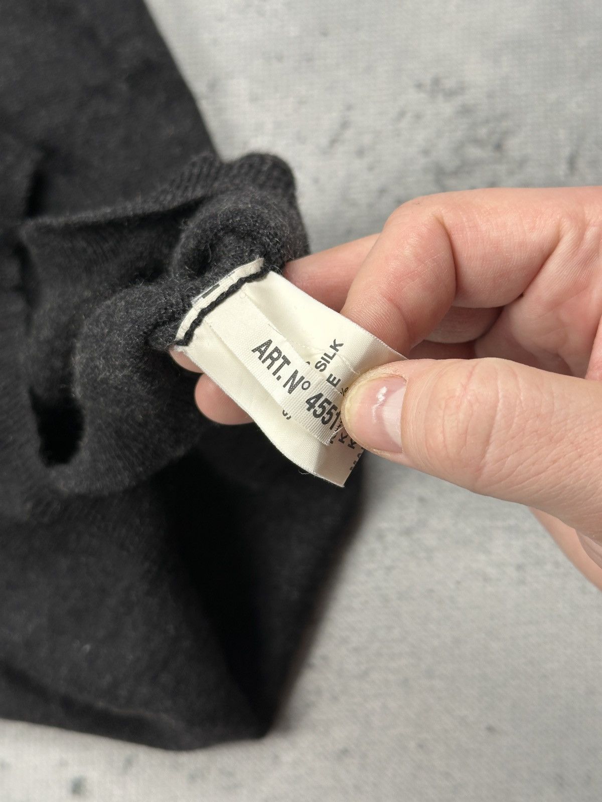 Japanese Brand Joye+Fun Italy Grey Suff-Sleeve Knit Top Silk Cashmere Blend Size M / US 6-8 / IT 42-44 - 13 Thumbnail