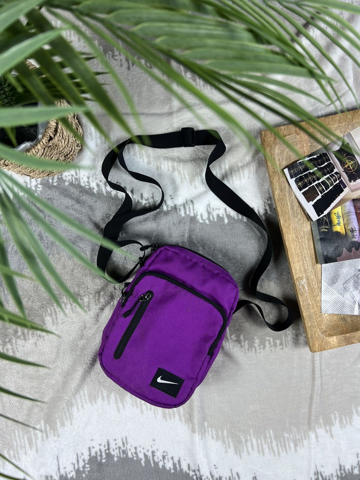 Pre-owned Nike X Vintage Nike Swoosh Y2k Shoulder Bag In Purple