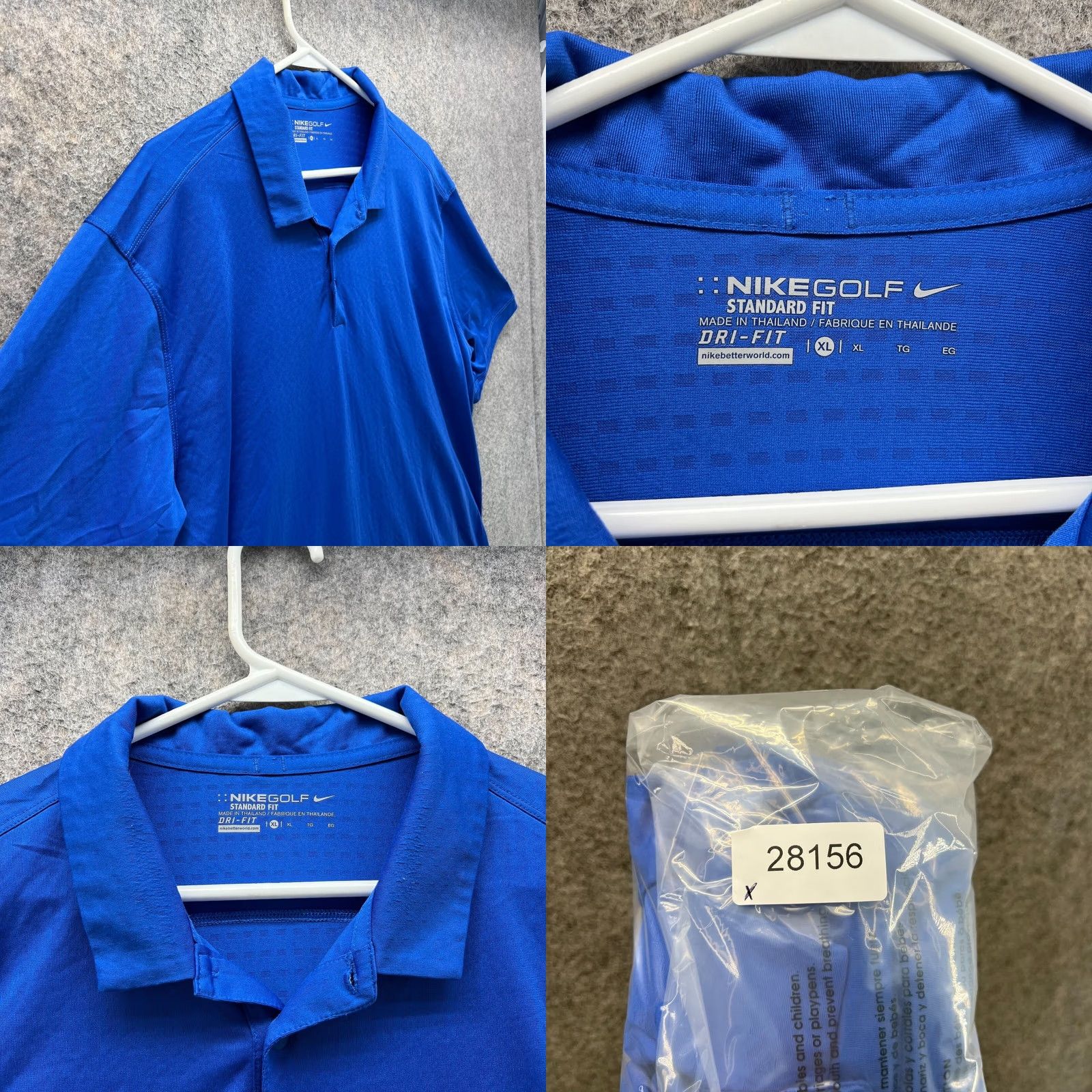 Nike VINTAGE Nike Polo Shirt Mens XL Royal Blue Golf 677387-480 Swoosh Stretch Golfer Casual Shirt Mens XL Blue Nike Golf Polo Size US XL / EU 56 / 4 - 8 Thumbnail