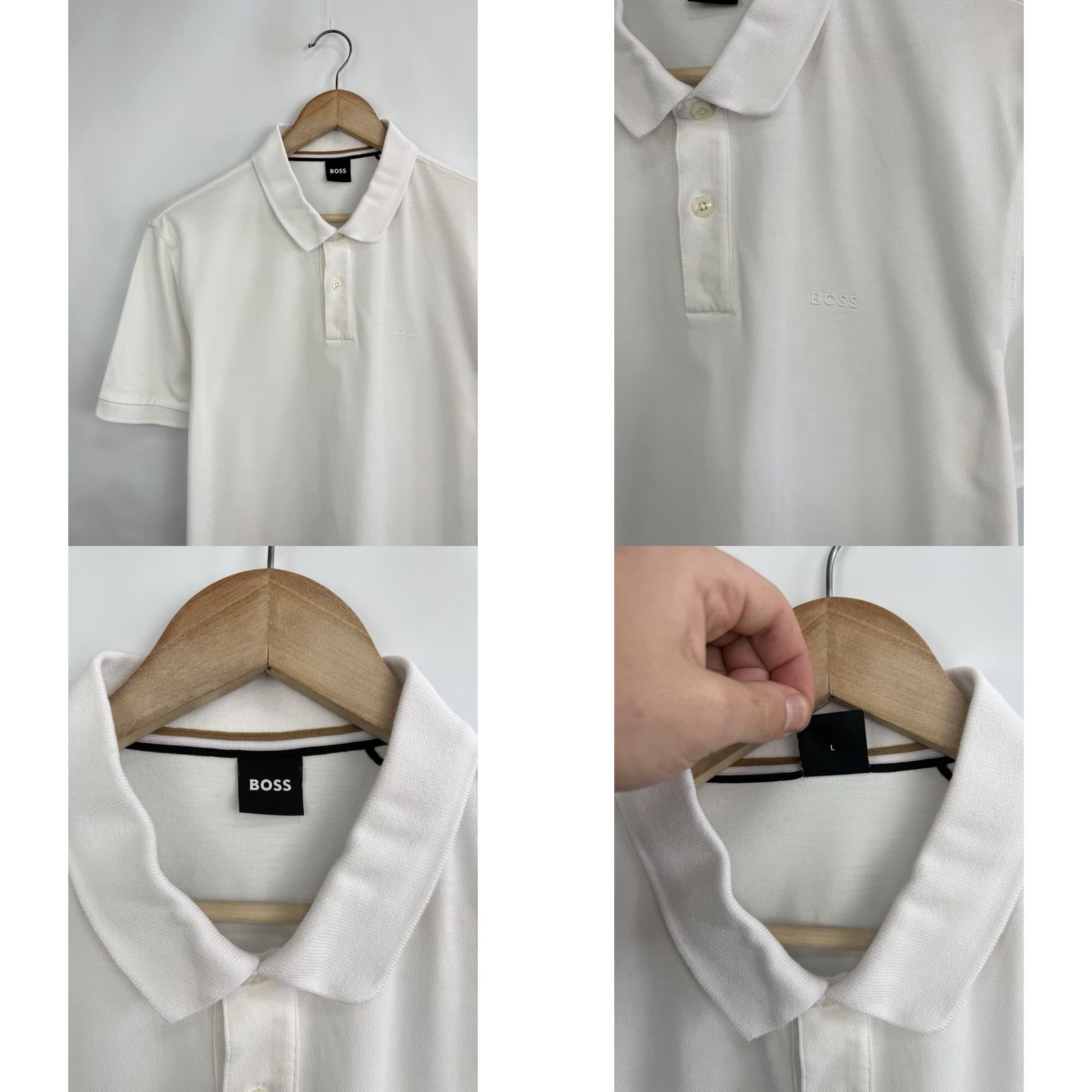 Hugo Boss Hugo Boss Polo T-Shirt Luxury Classic White L Men Size US L / EU 52-54 / 3 - 8 Thumbnail