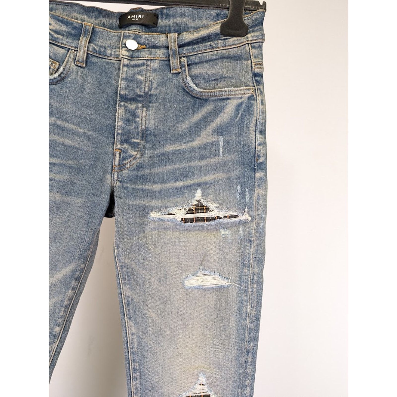 Amiri o1rshd1 MX1 Neon Plaid in Clay Indigo Size US 31 - 9 Thumbnail