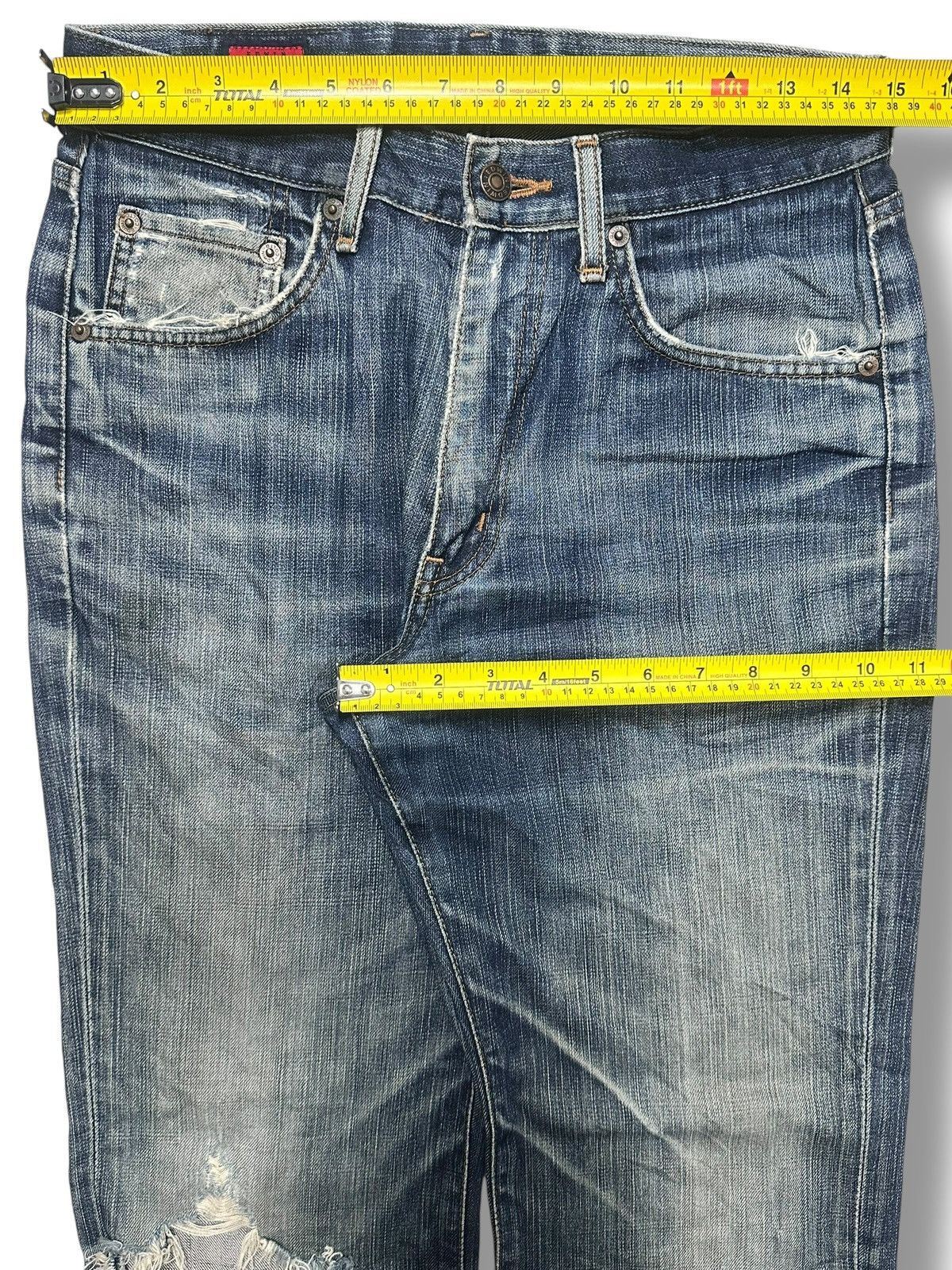 Edwin EDWIN 503 ZZ Vintage Distressed Japan Straight Jeans & Faded Size US 30 / EU 46 - 18 Thumbnail