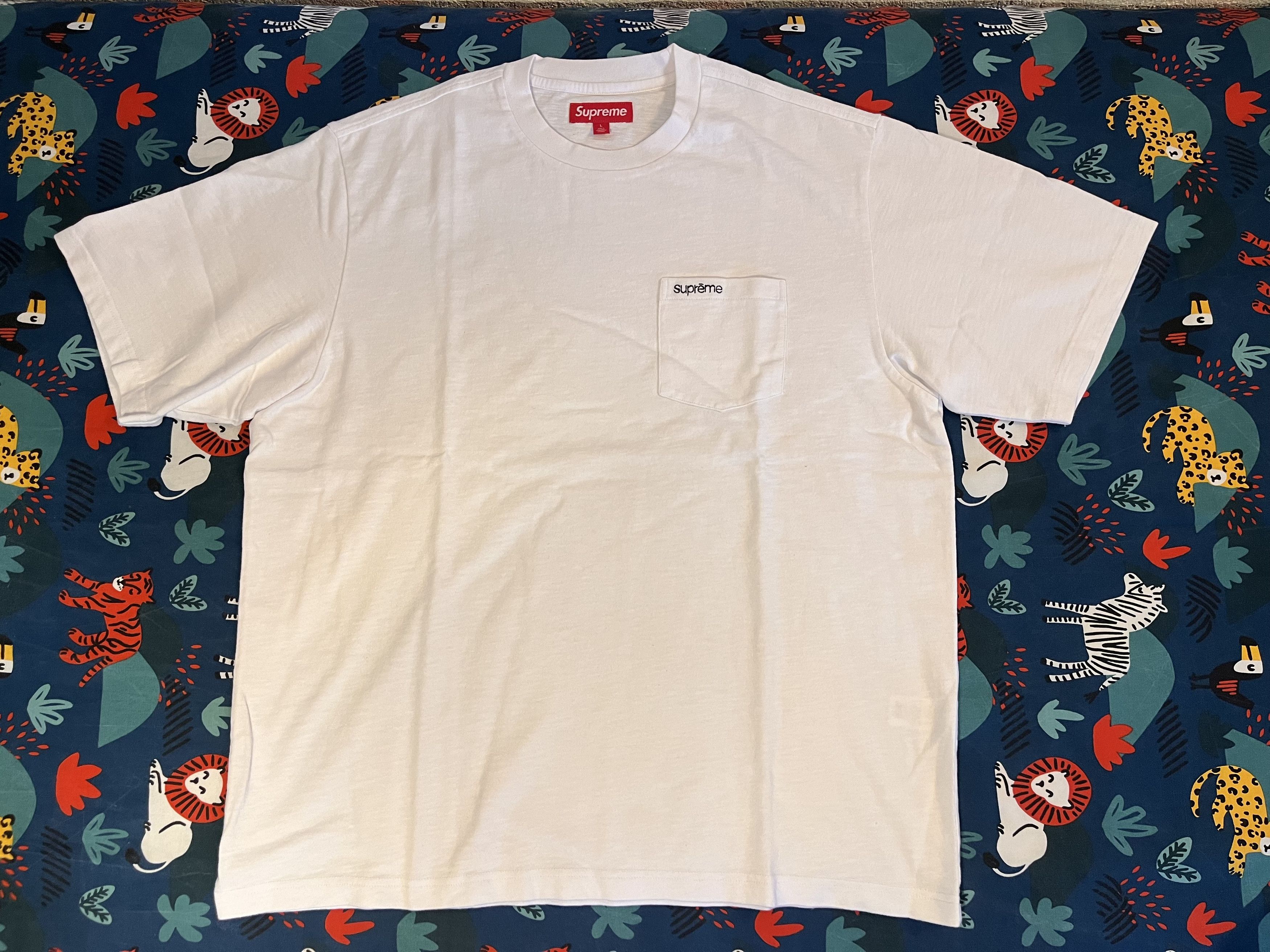 Supreme Supreme Pocket Tee White Size US L / EU 52-54 / 3 - 1 Thumbnail